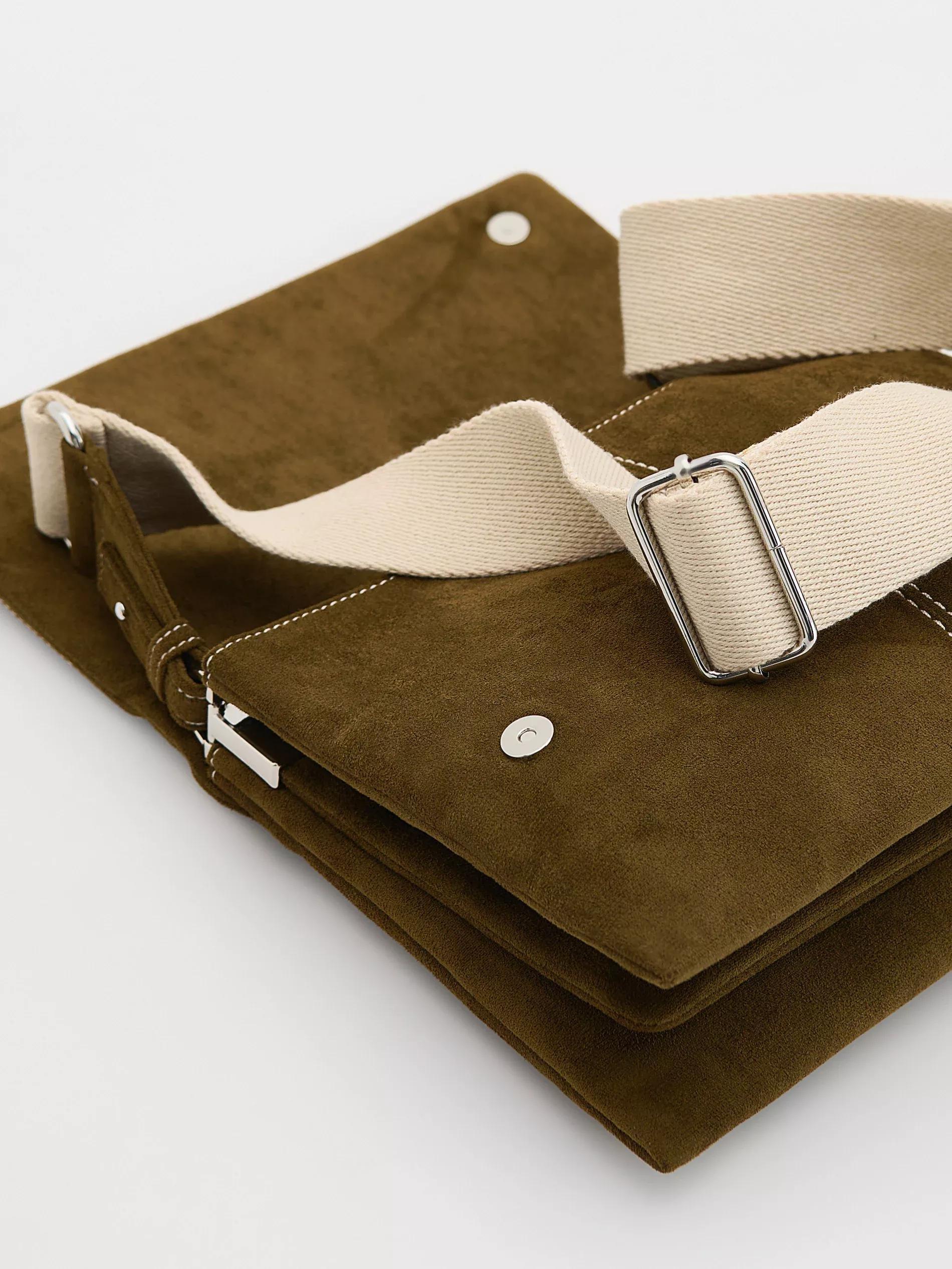 Green Shoulder Bag, Khaki, large image number 2
