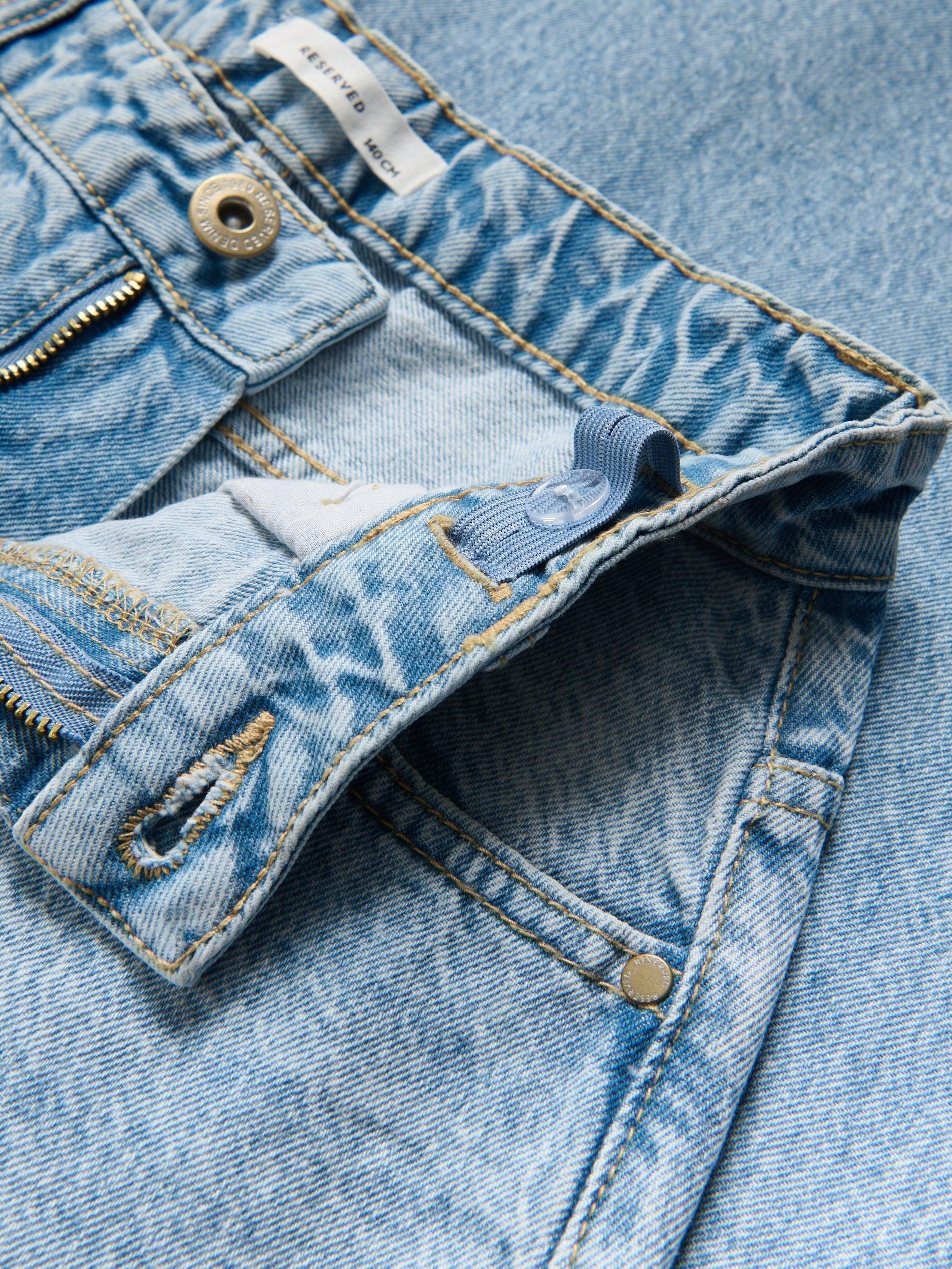 Blue Wide Leg Jeans, Blue, large image number 1