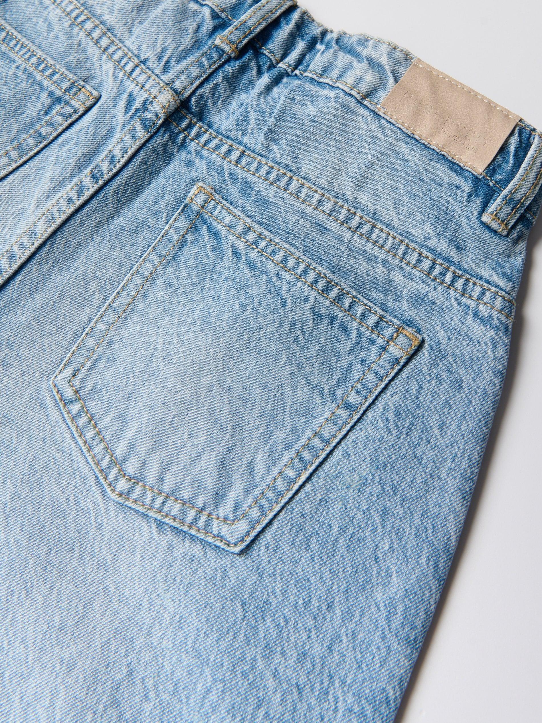 Blue Wide Leg Jeans, Blue, large image number 6