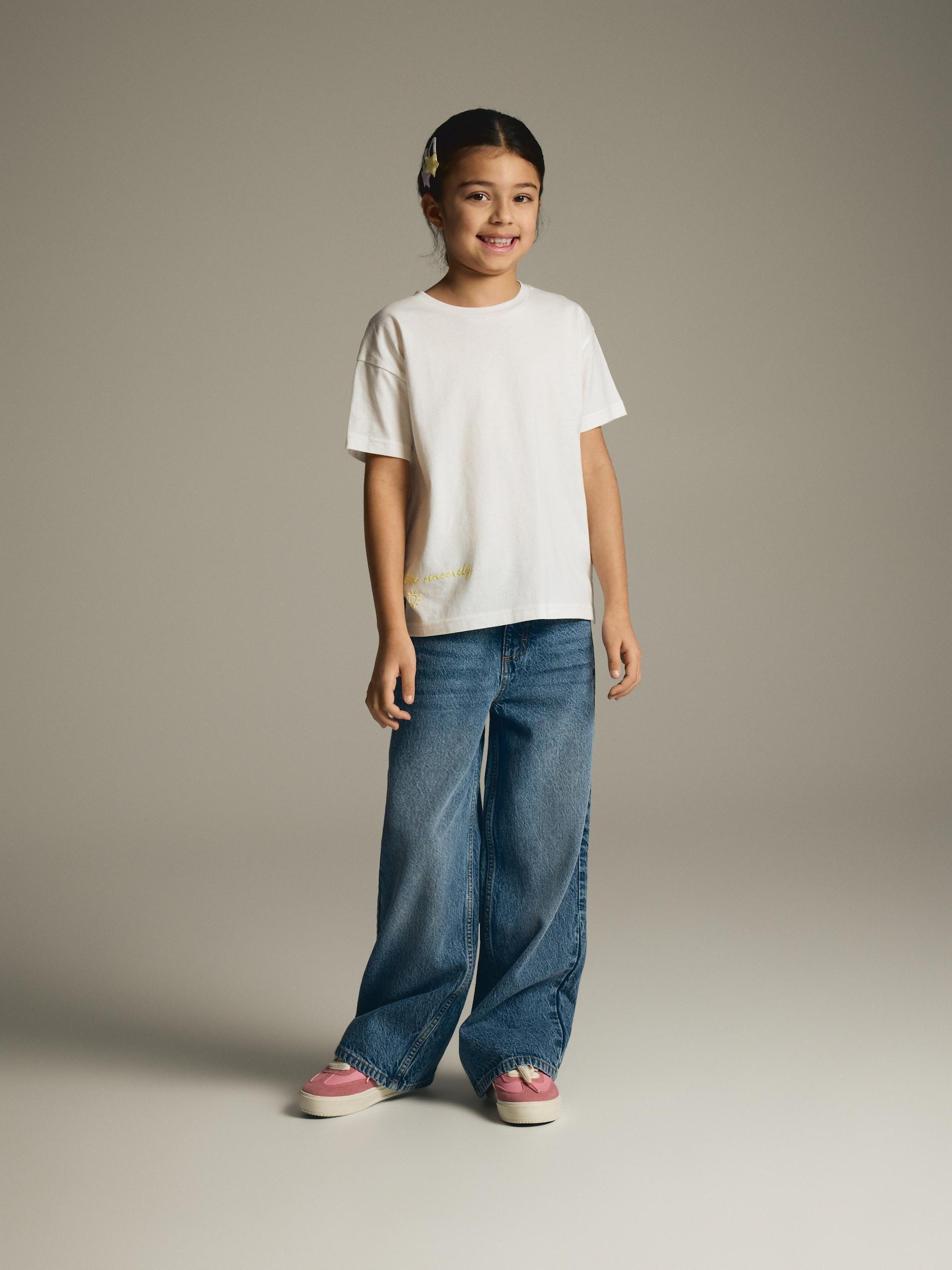 Blue Jeans Wide Leg Jeans, Blue, medium