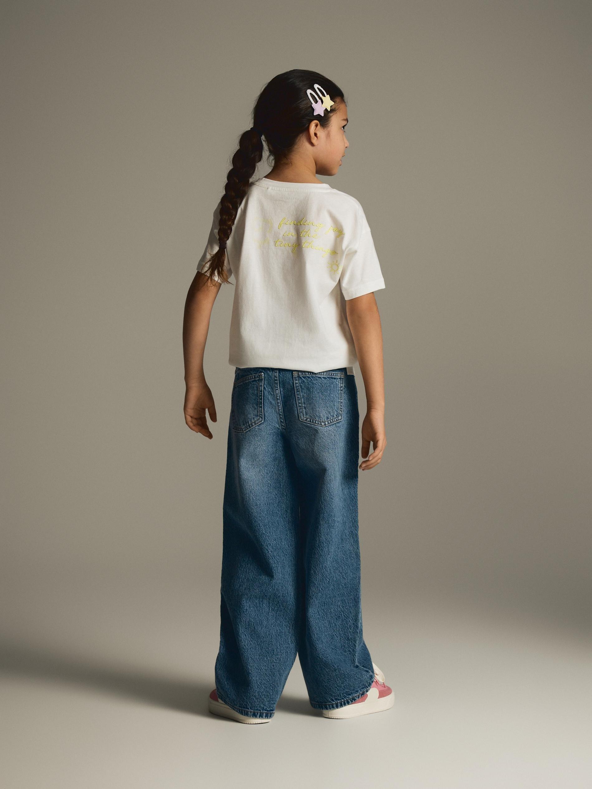 Blue Jeans Wide Leg Jeans, Blue, large image number 4