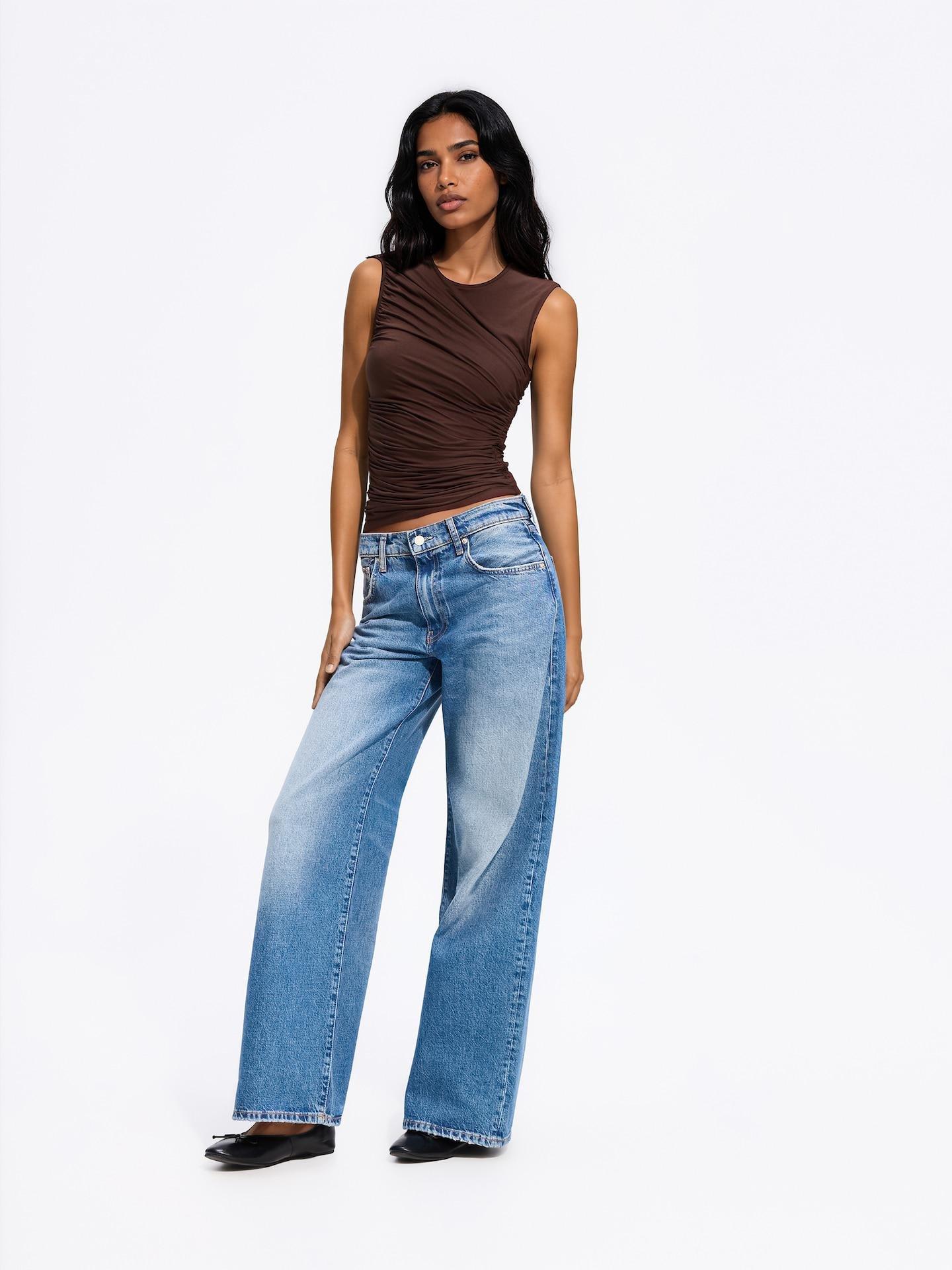 Brown Viscose Rich Top, Brown, large image number 1