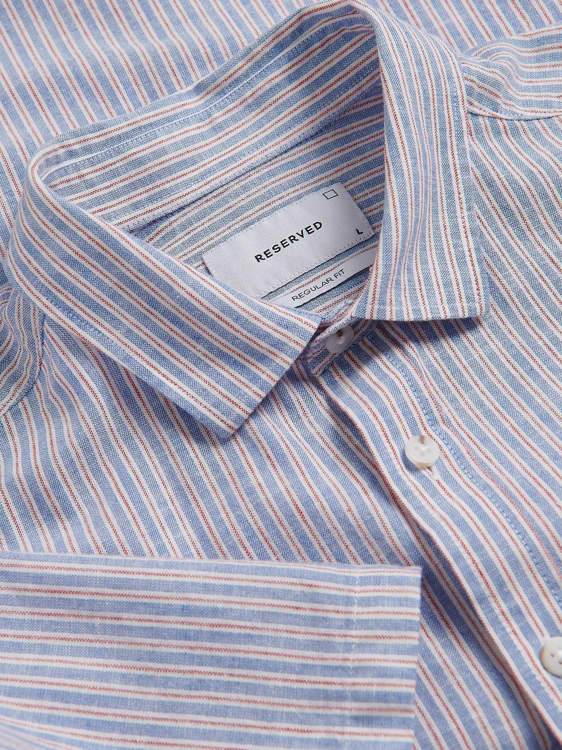 Multicolour Regular Fit Linen Rich Shirt, , large image number 1