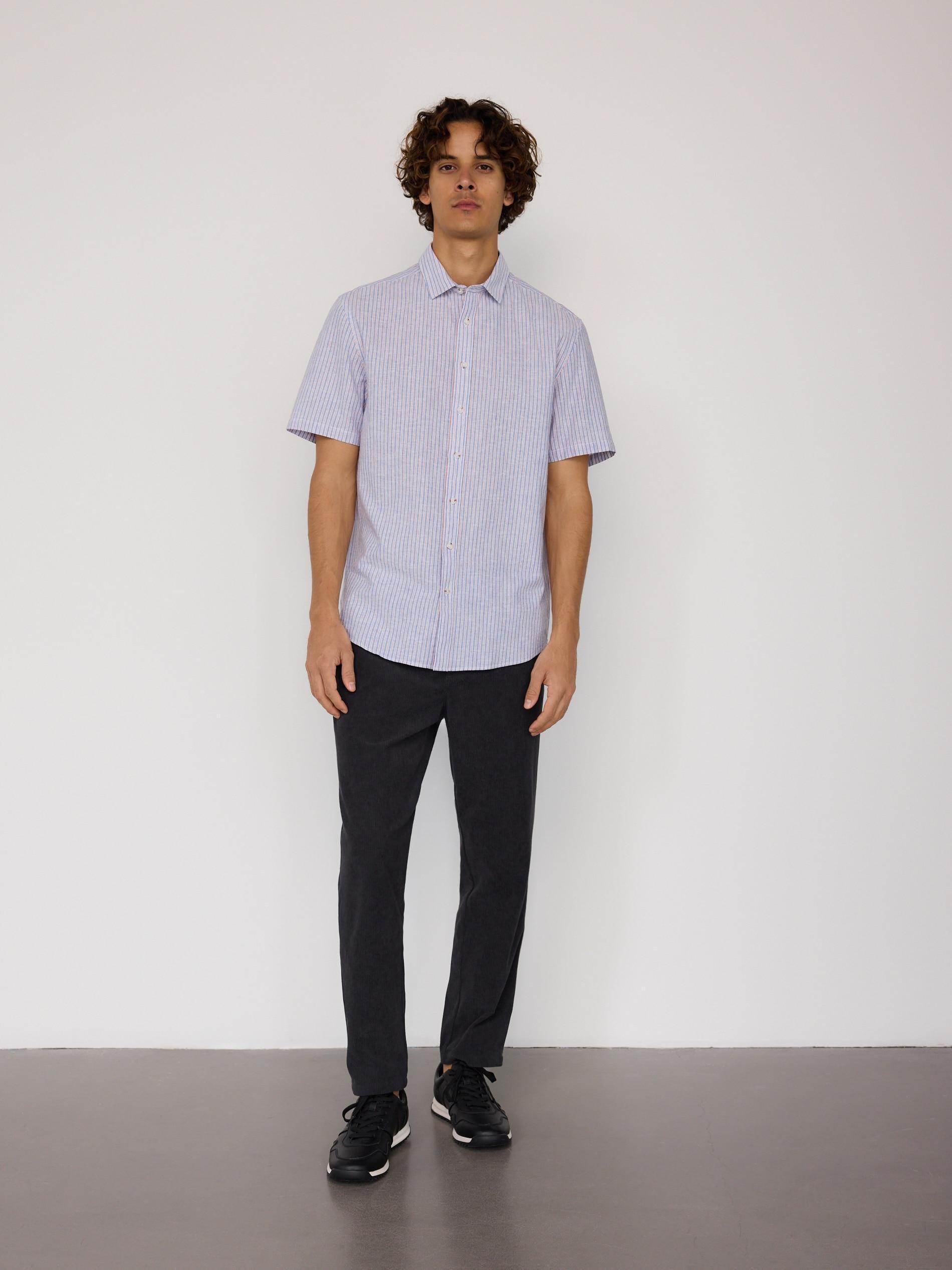 Multicolour Regular Fit Linen Rich Shirt, Multicolor, medium