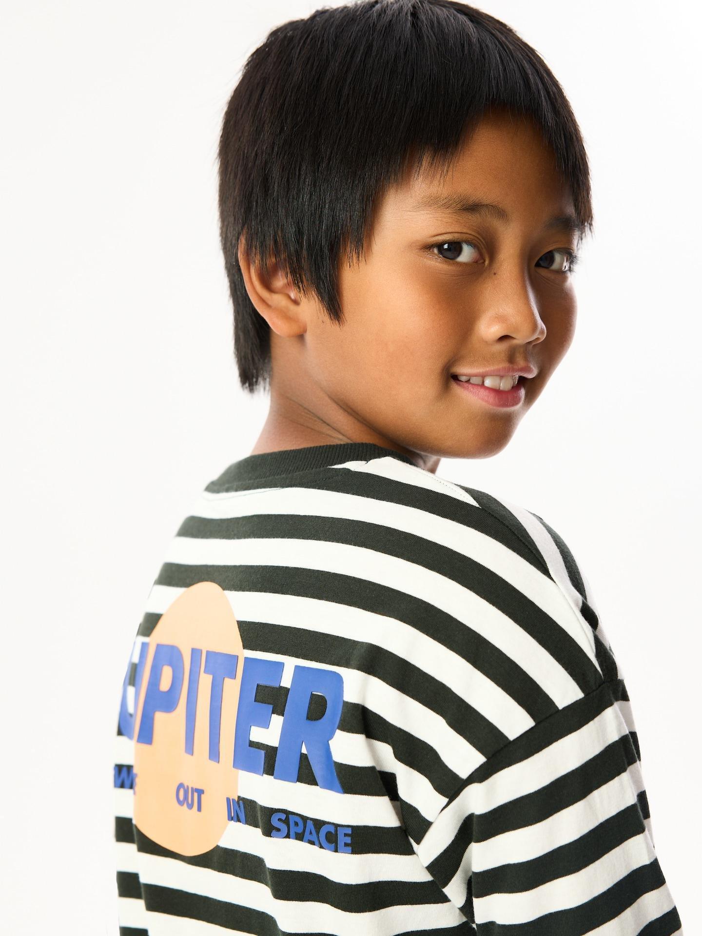 White Cotton Long Sleeve T-Shirt, White, medium