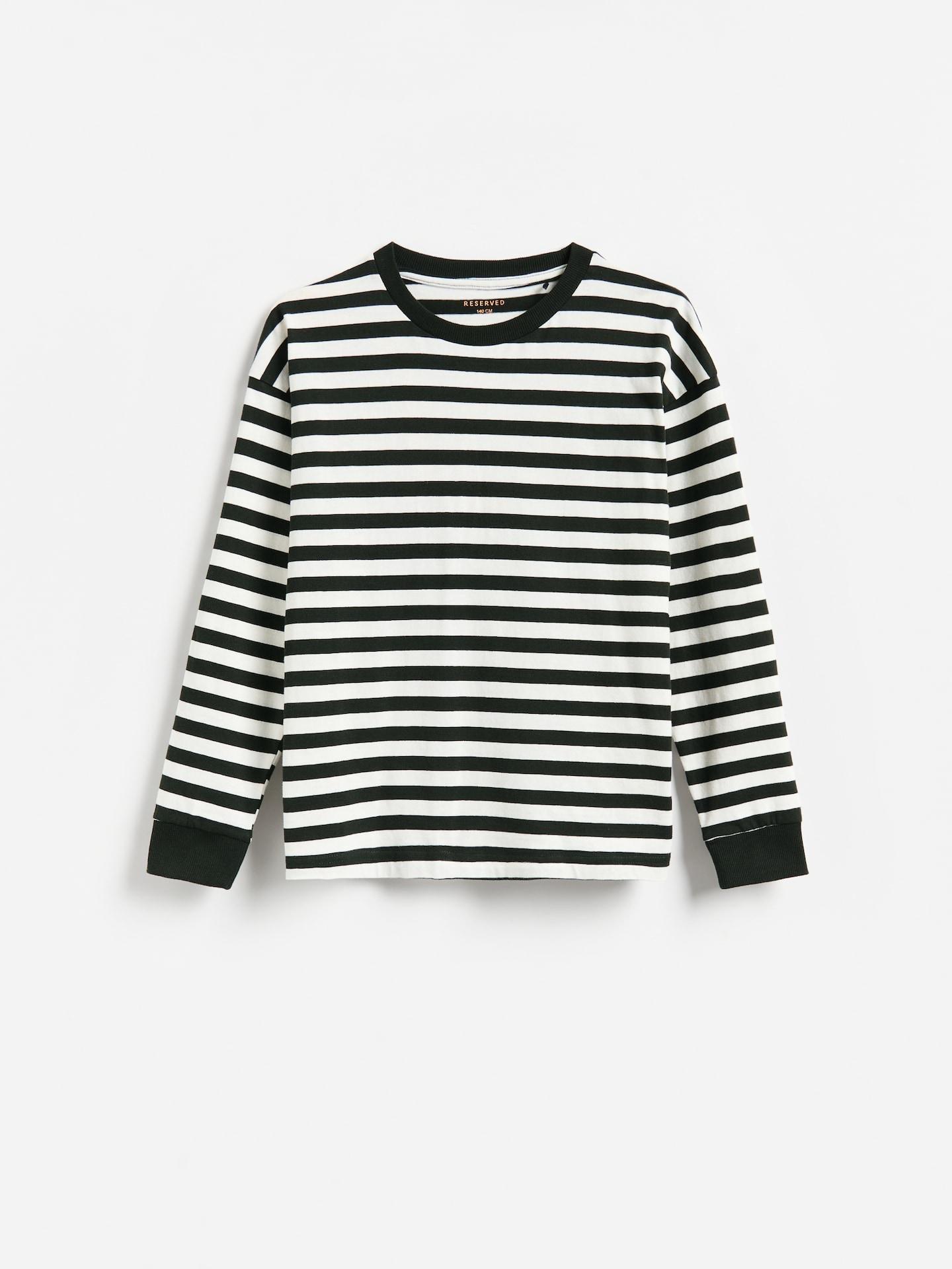 White Cotton Long Sleeve T-Shirt, White, medium