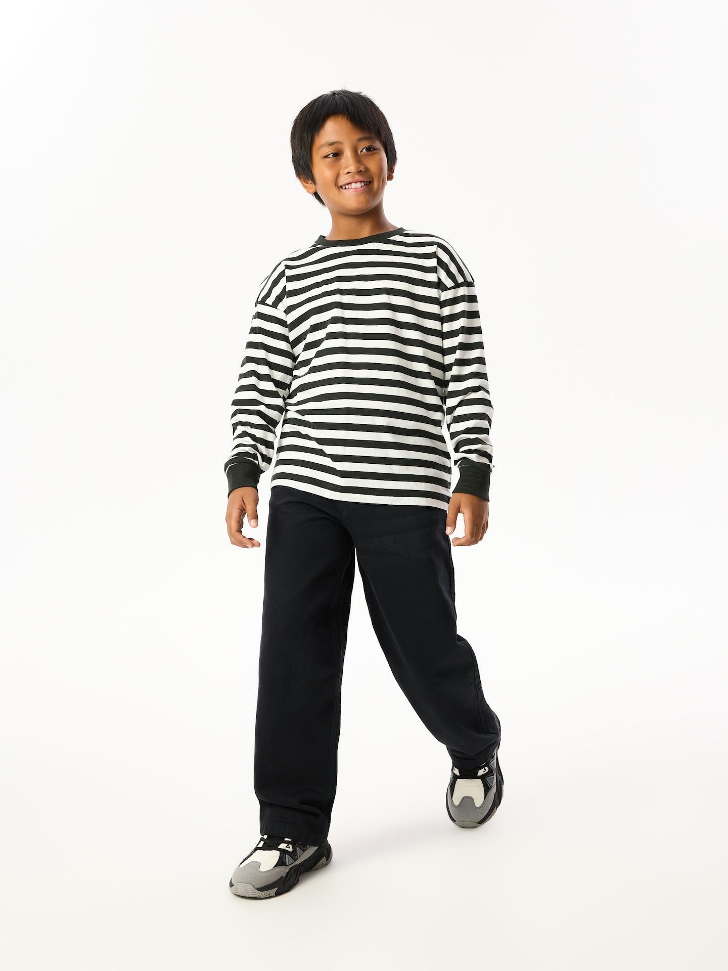 White Cotton Long Sleeve T-Shirt, White, large image number 3