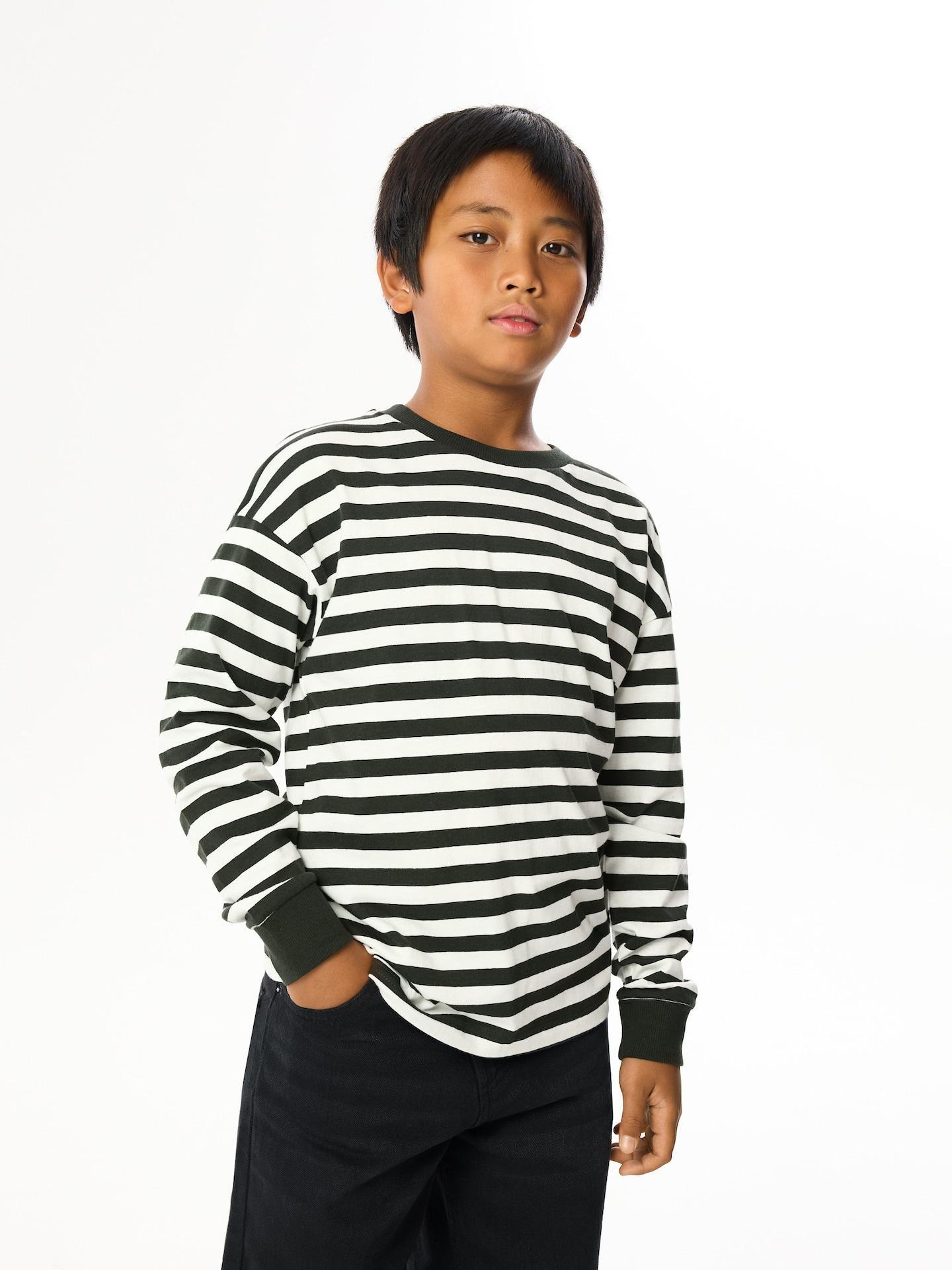 White Cotton Long Sleeve T-Shirt, White, large image number 4