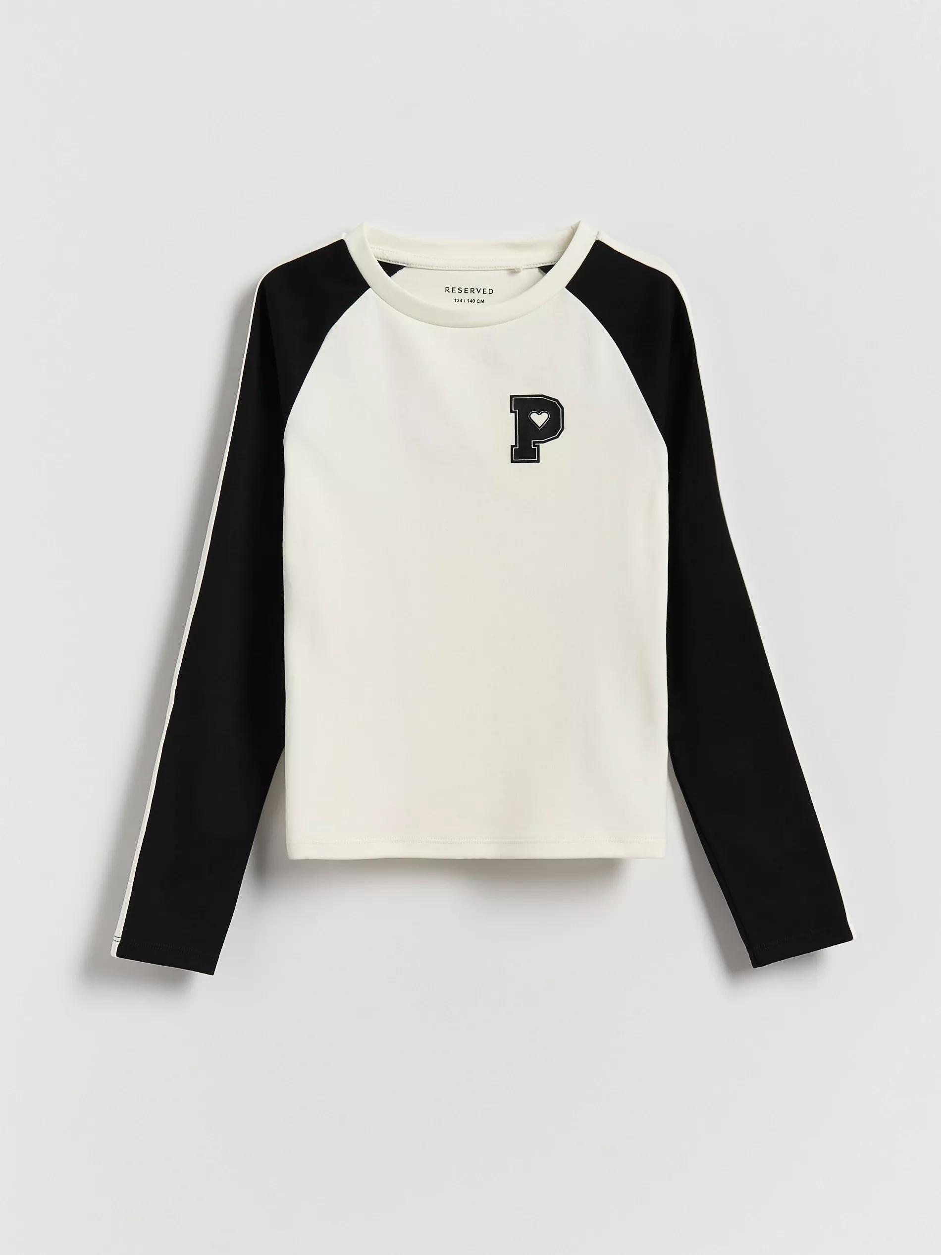 Black T-Shirt With Print, Black, large image number 0