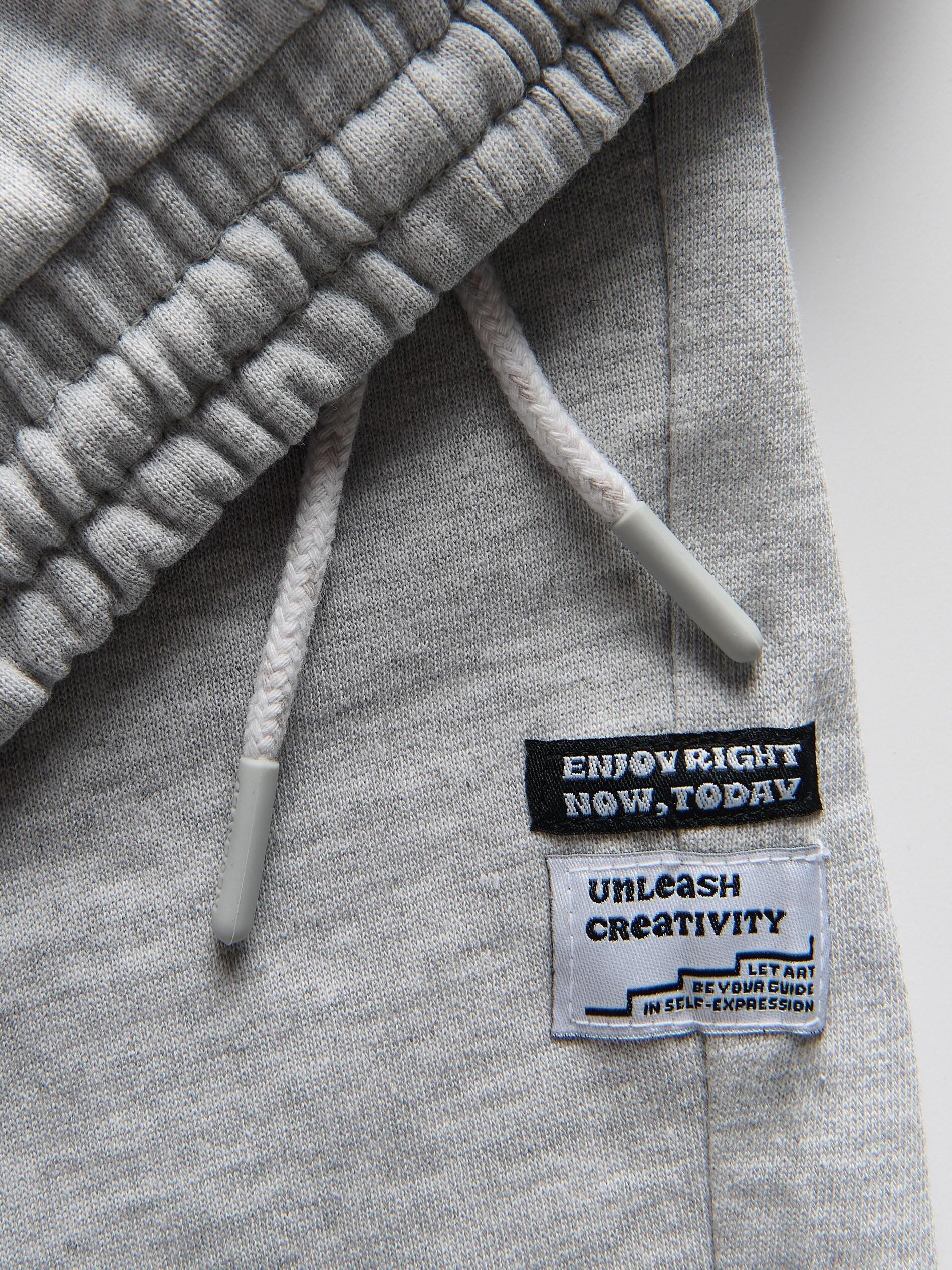 Grey Cotton Shorts, Light grey, medium