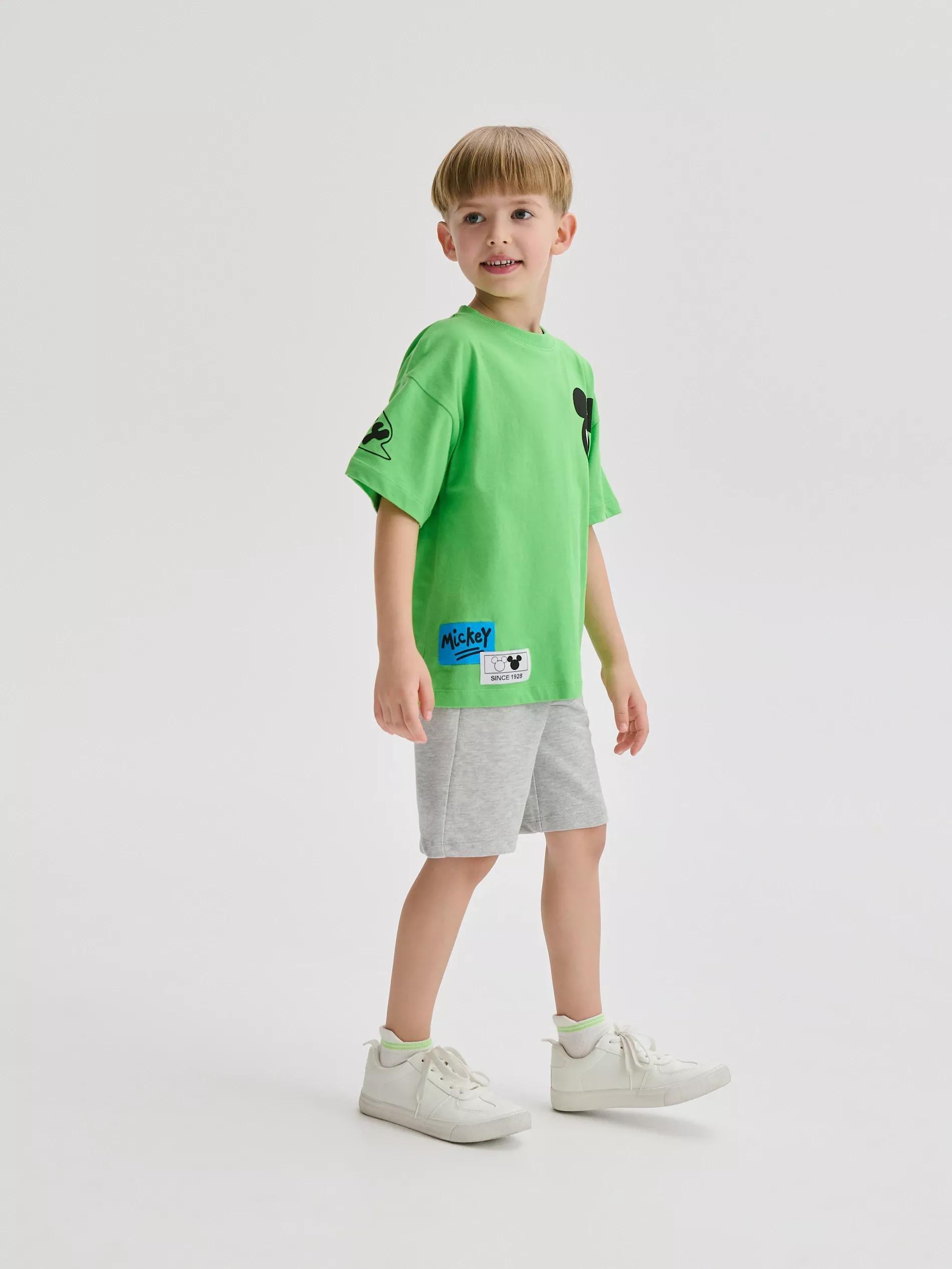 Grey Cotton Shorts, Light grey, large image number 3