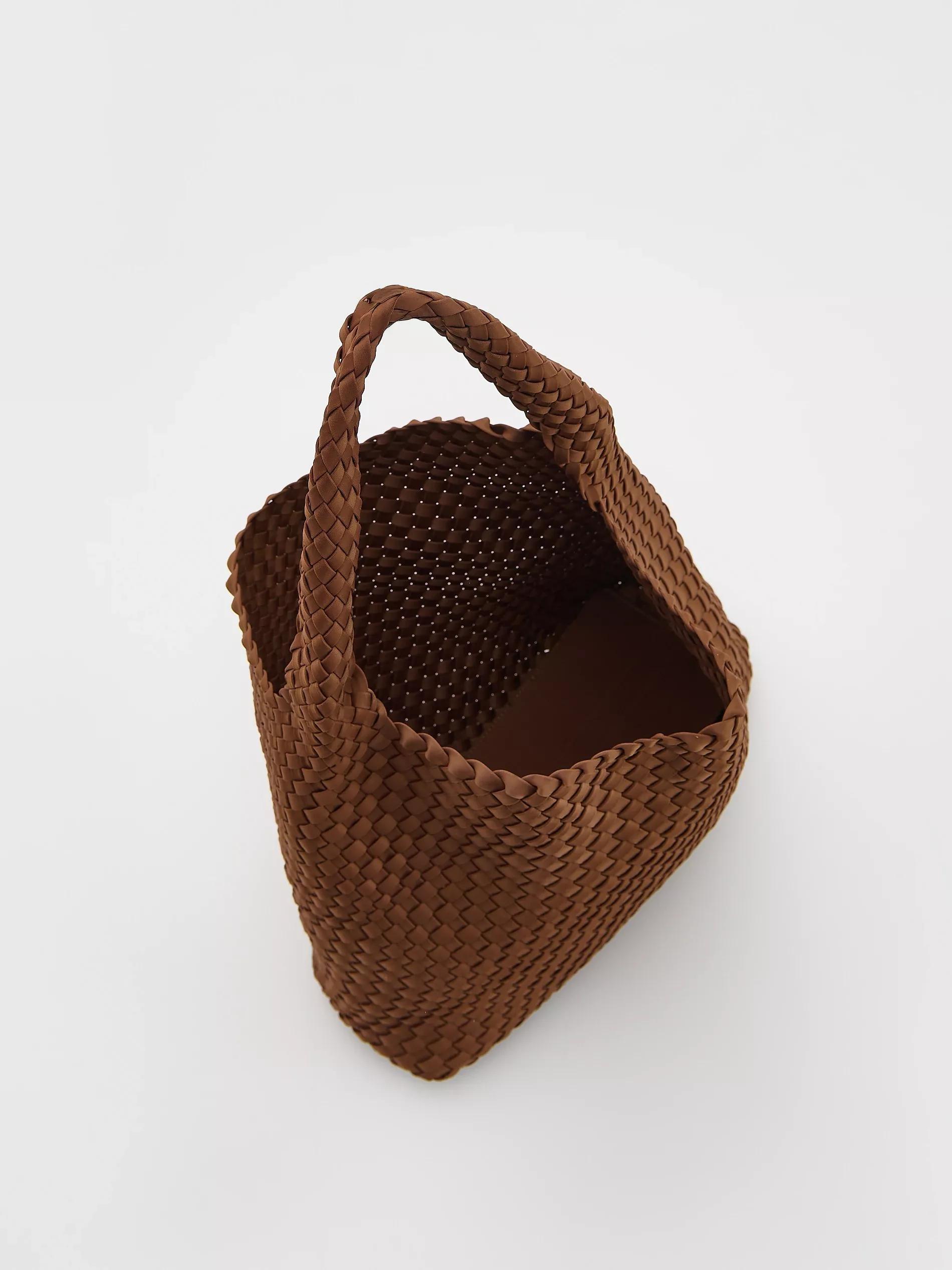 Brown Braided Hobo Bag, Brown, large image number 5