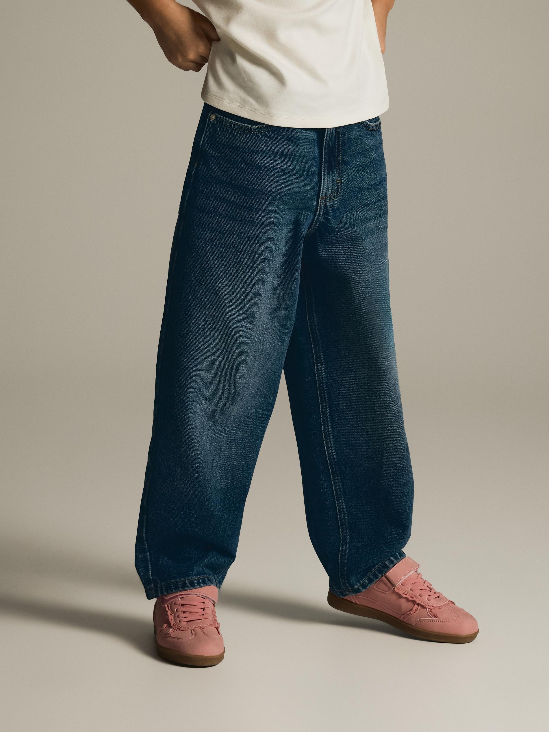 Navy Baggy Jeans, Navy, large image number 2