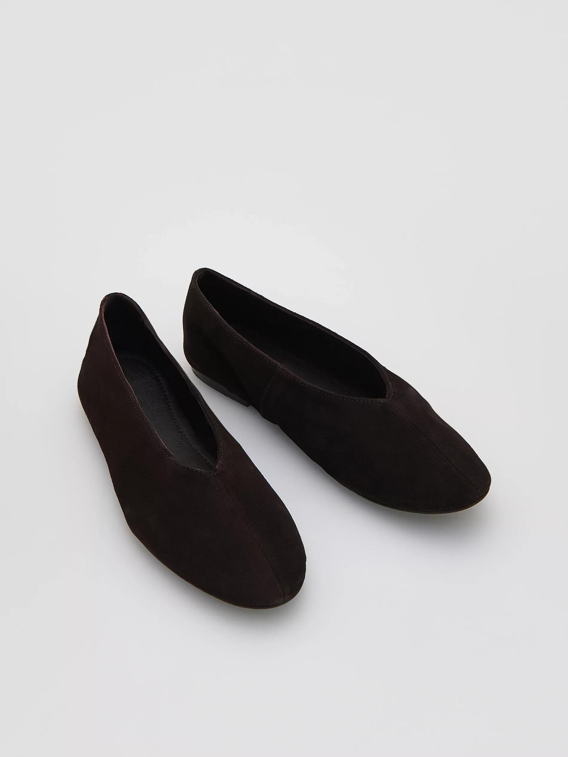 Brown Suede Ballerinas, Brown, large image number 1