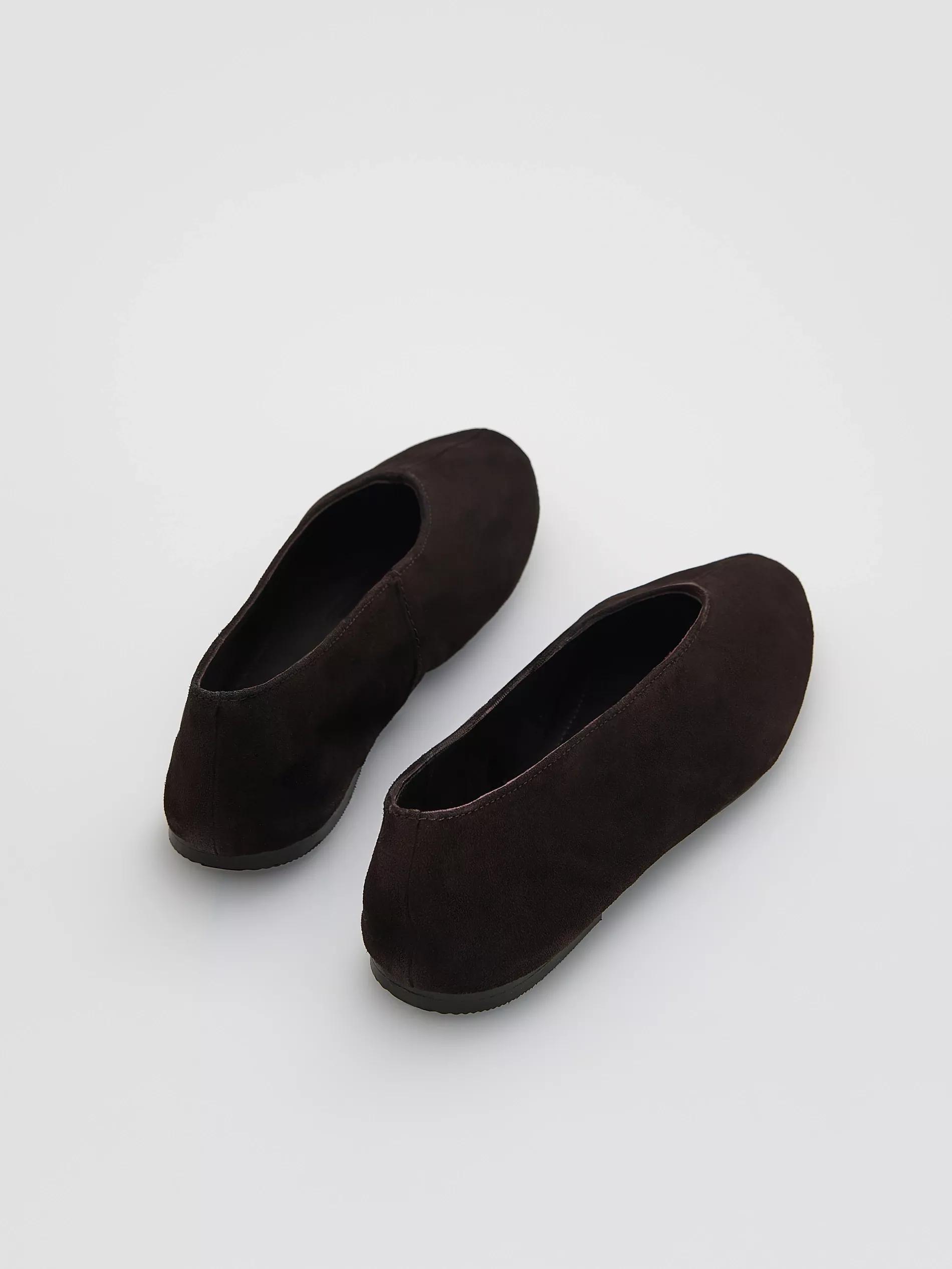 Brown Suede Ballerinas, Brown, large image number 2