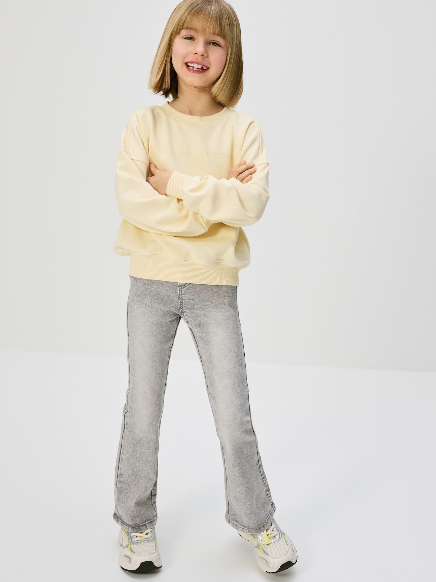 Grey Flare Jeggings, Light grey, medium