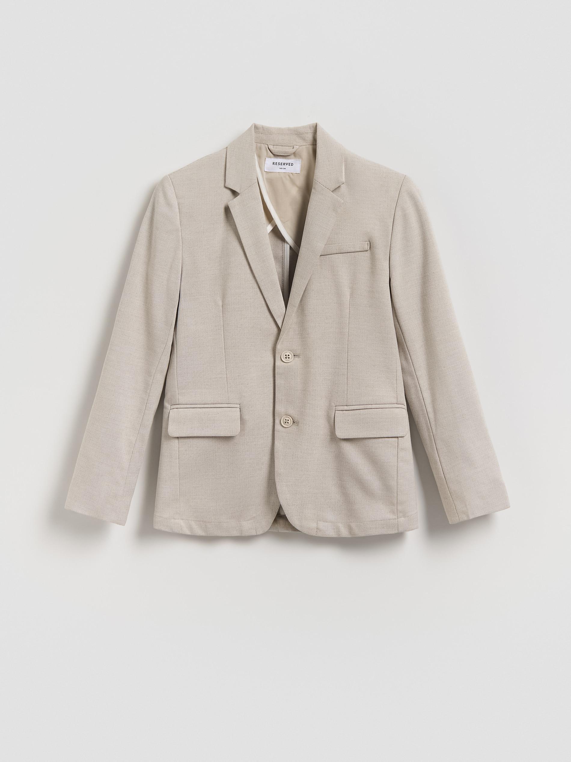 Beige Blazer With Viscose Blend, Beige, large image number 0