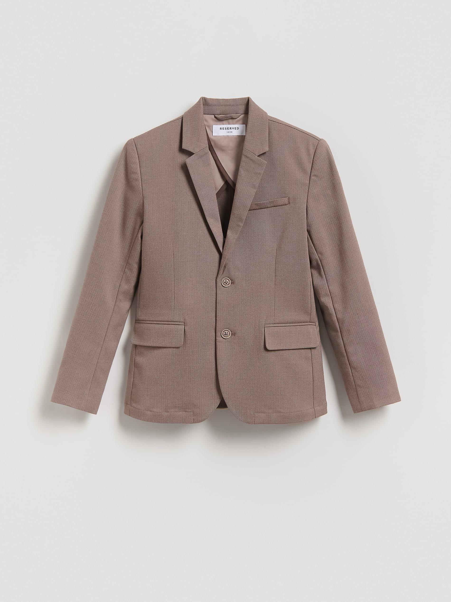 Brown Blazer With Viscose Blend, Brown, large image number 0