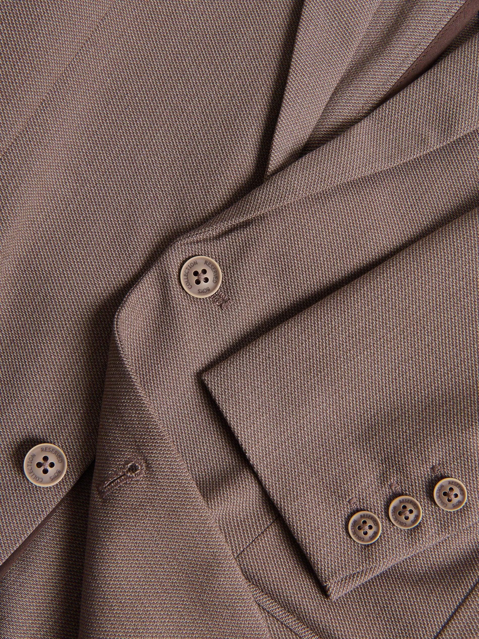 Brown Blazer With Viscose Blend, Brown, large image number 1