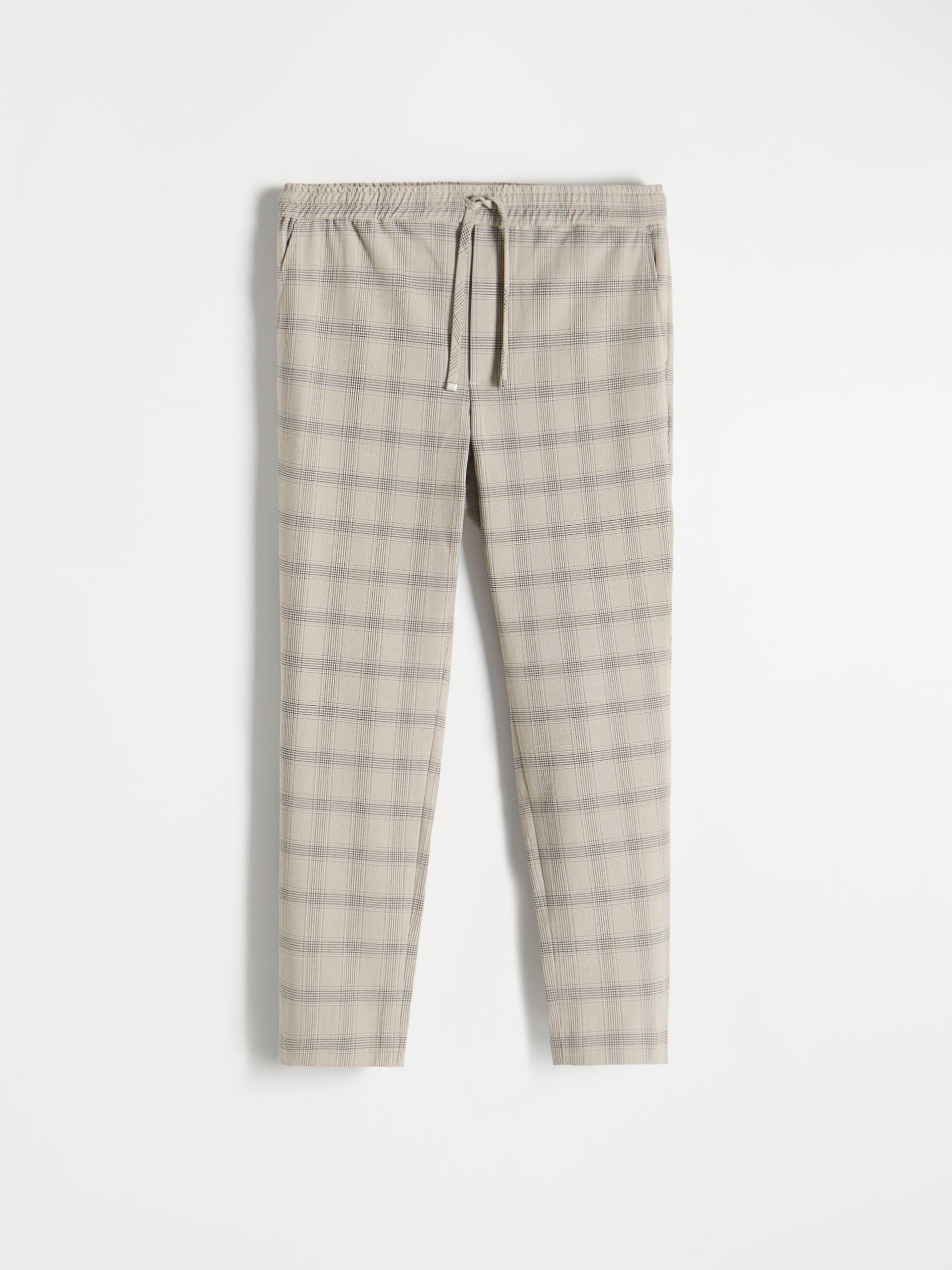Beige Tie Detail Trousers, , large image number 2