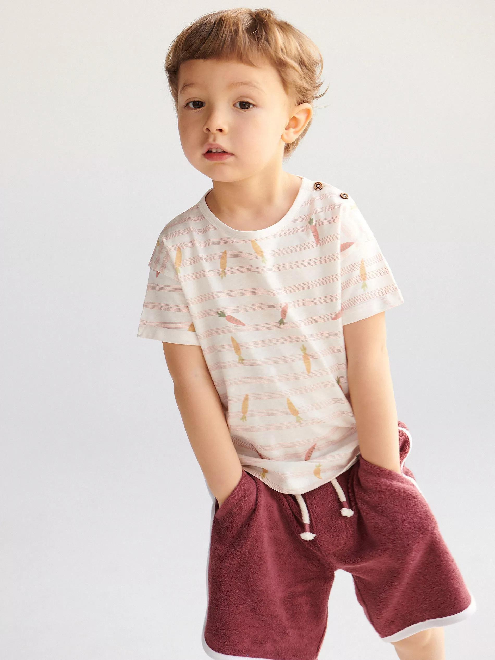 Nude Carrot Pattern T-Shirt, , large image number 0