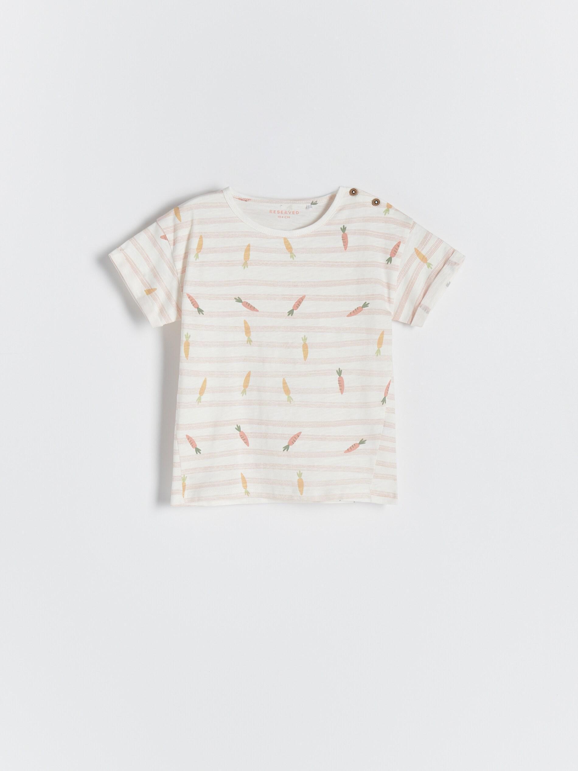 Nude Carrot Pattern T-Shirt, , large image number 1
