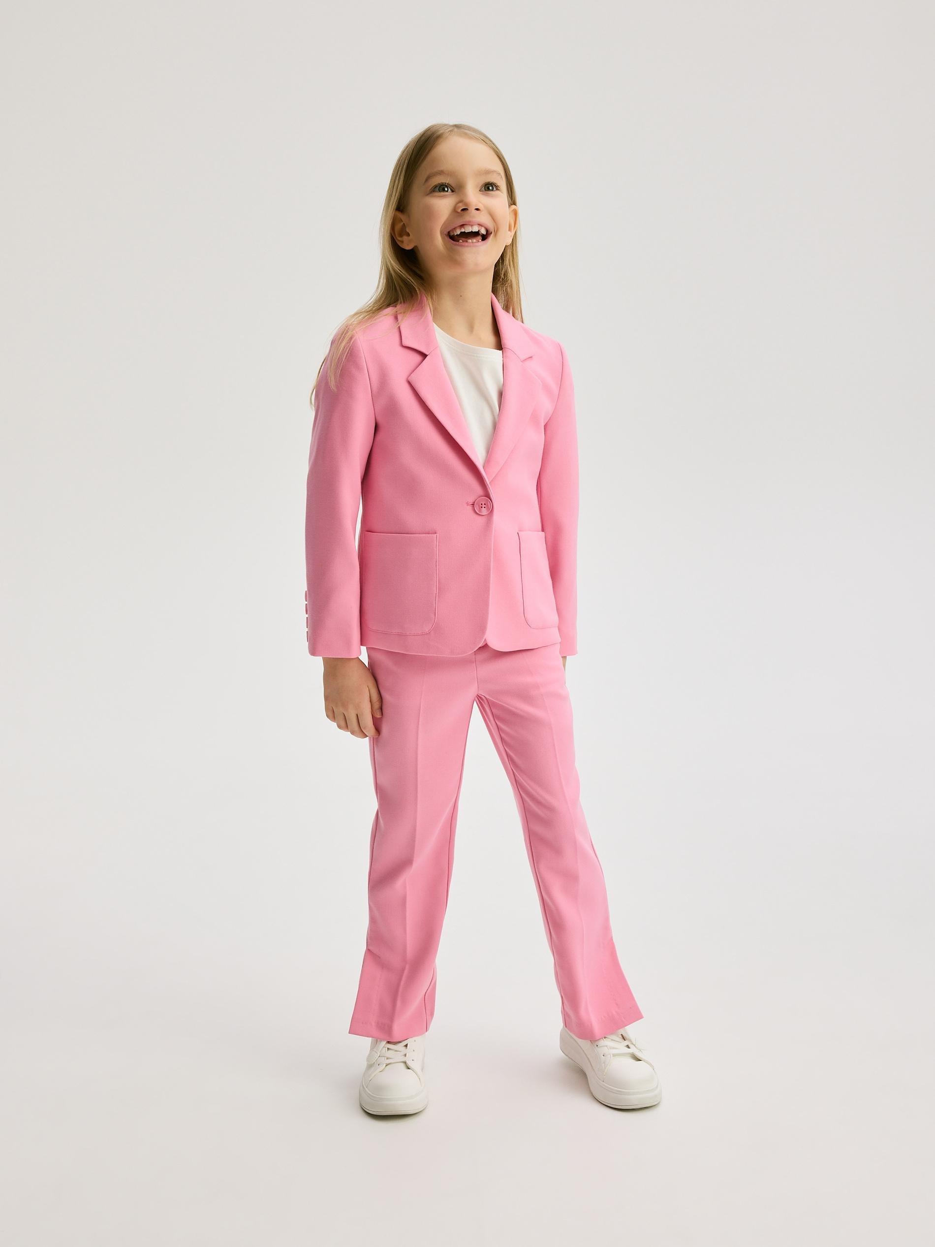 Pink Viscose Blend Blazer, Pink, medium