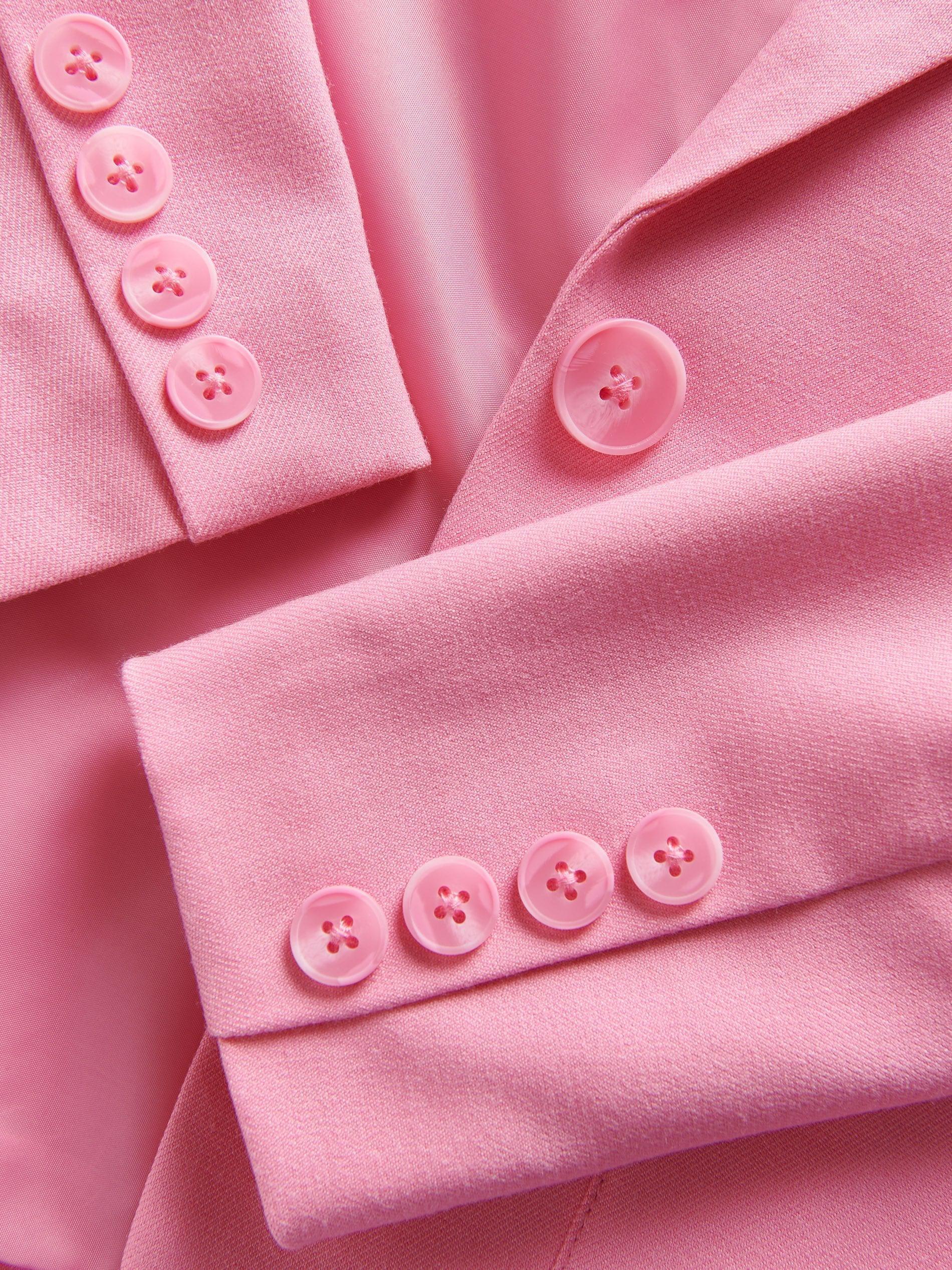 Pink Viscose Blend Blazer, Pink, large image number 3