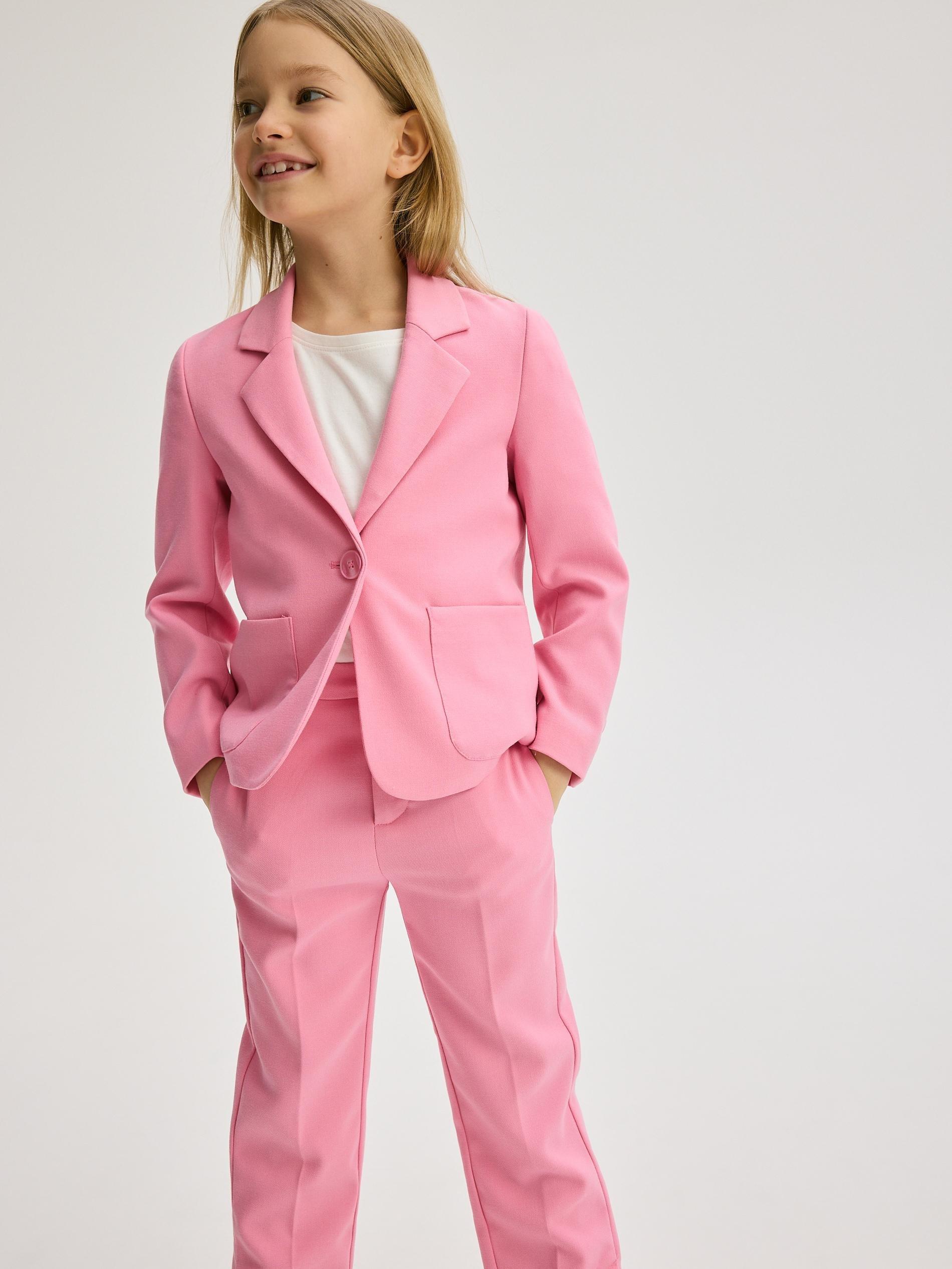 Pink Viscose Blend Blazer, Pink, large image number 4