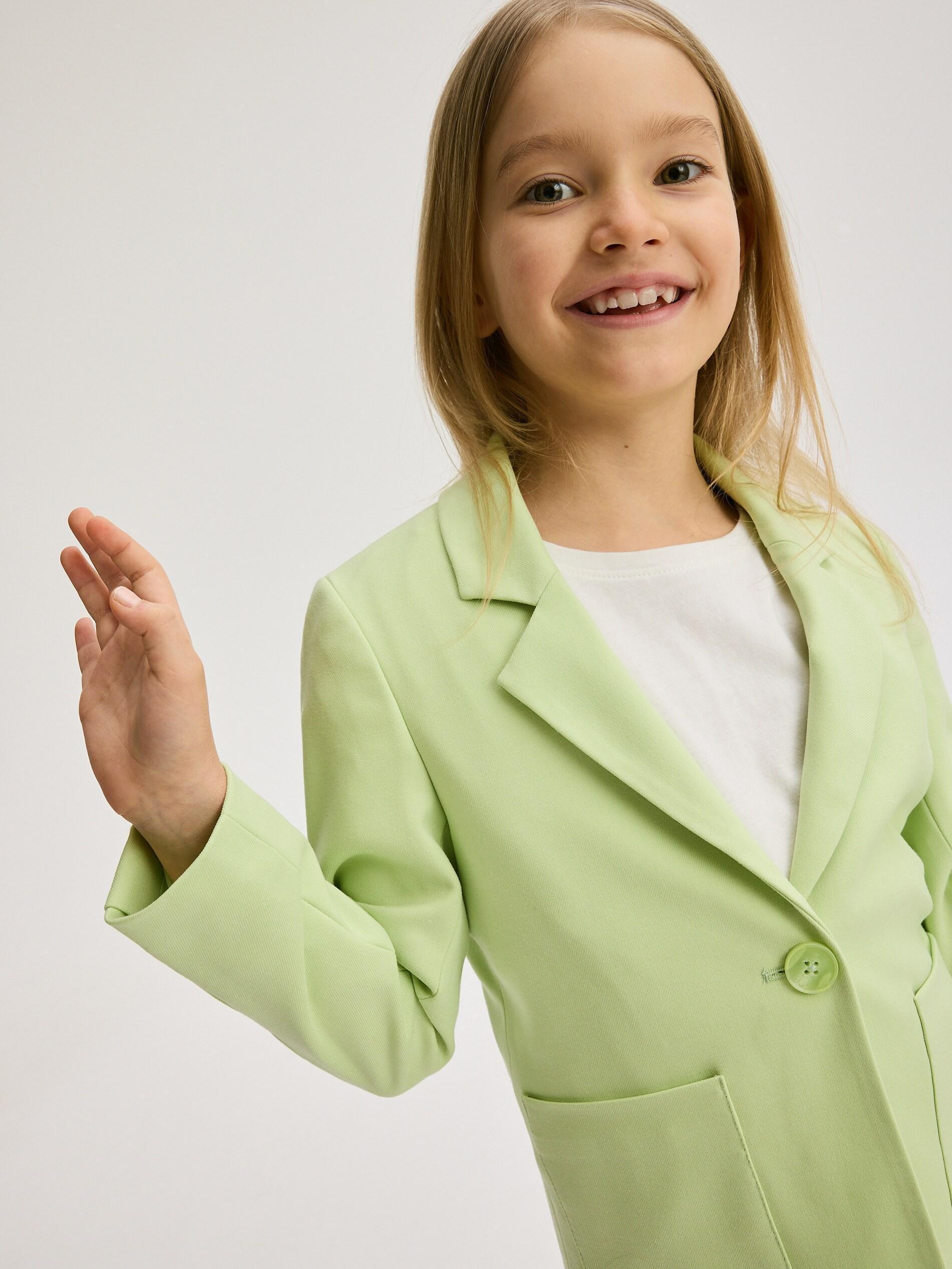 Green Jacket With Added Viscose, Green, large image number 1