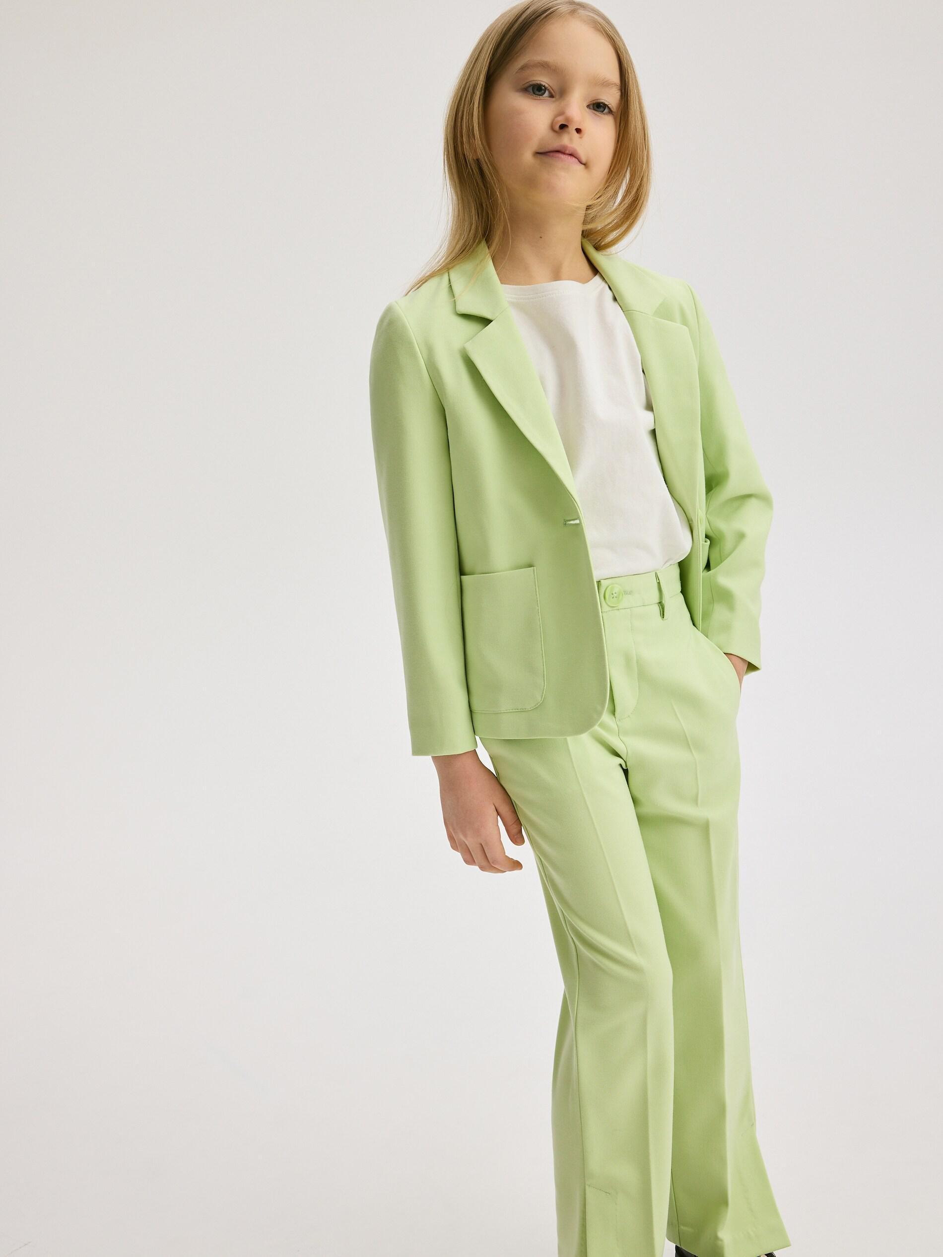 Green Jacket With Added Viscose, Green, medium
