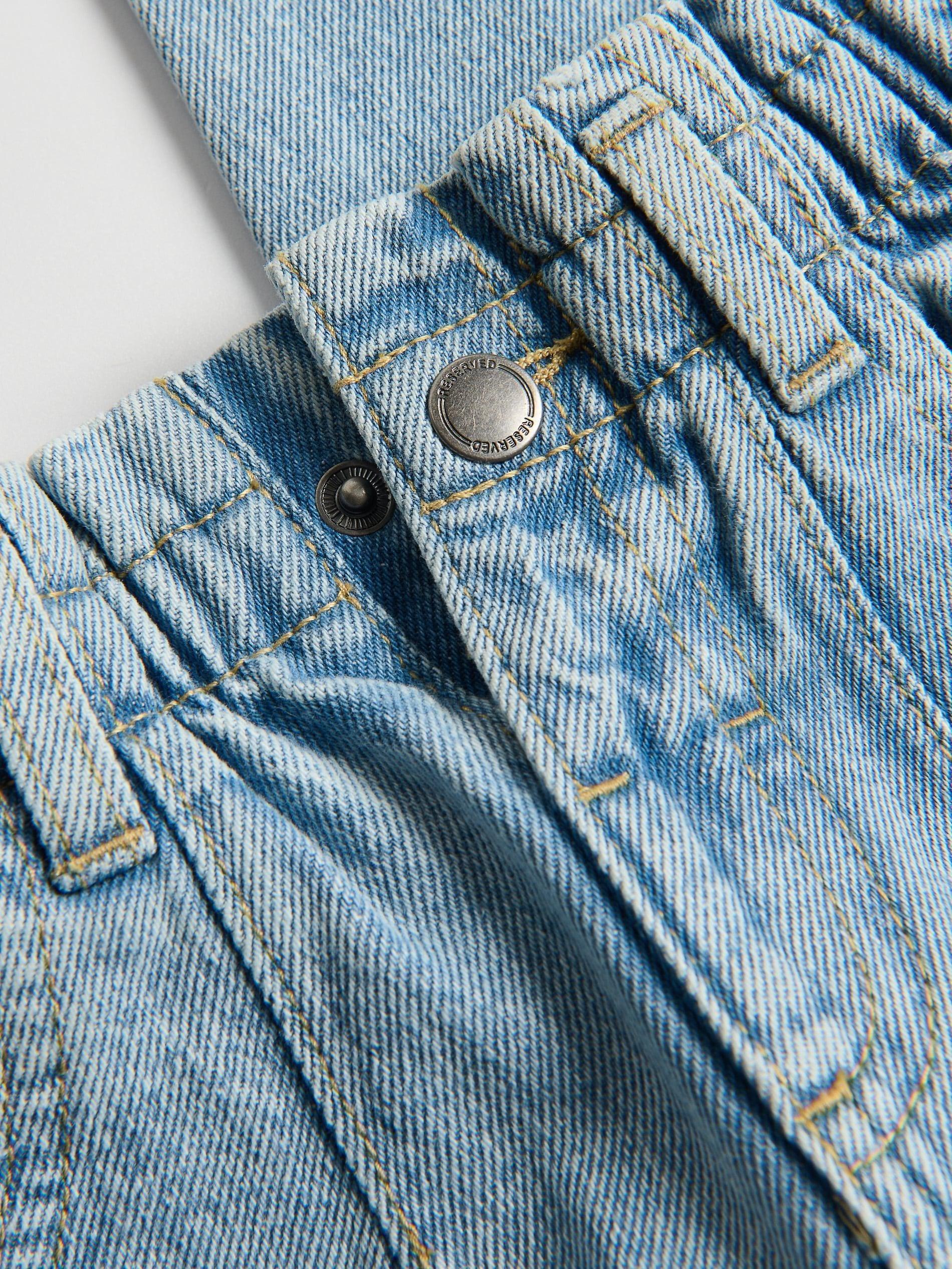 Blue Paperbag Jeans, Blue, large image number 3