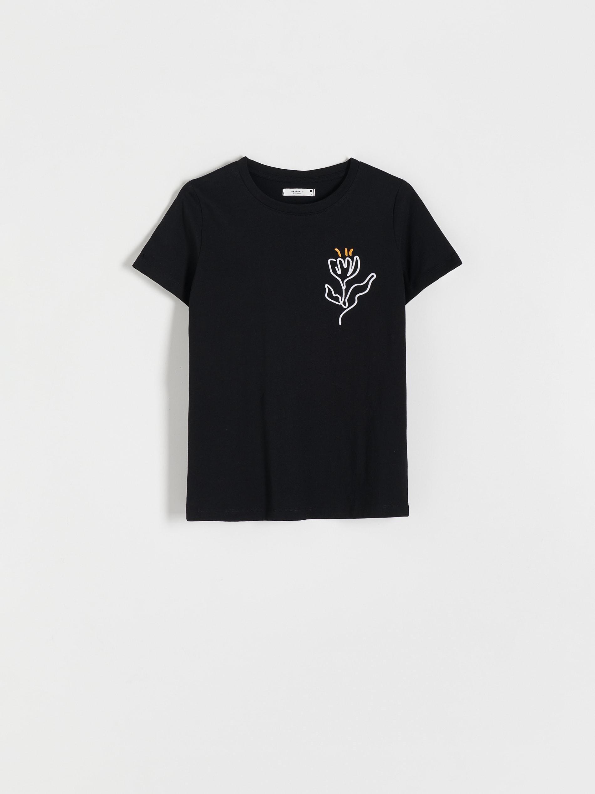 Reserved - Black Applique T-Shirt
