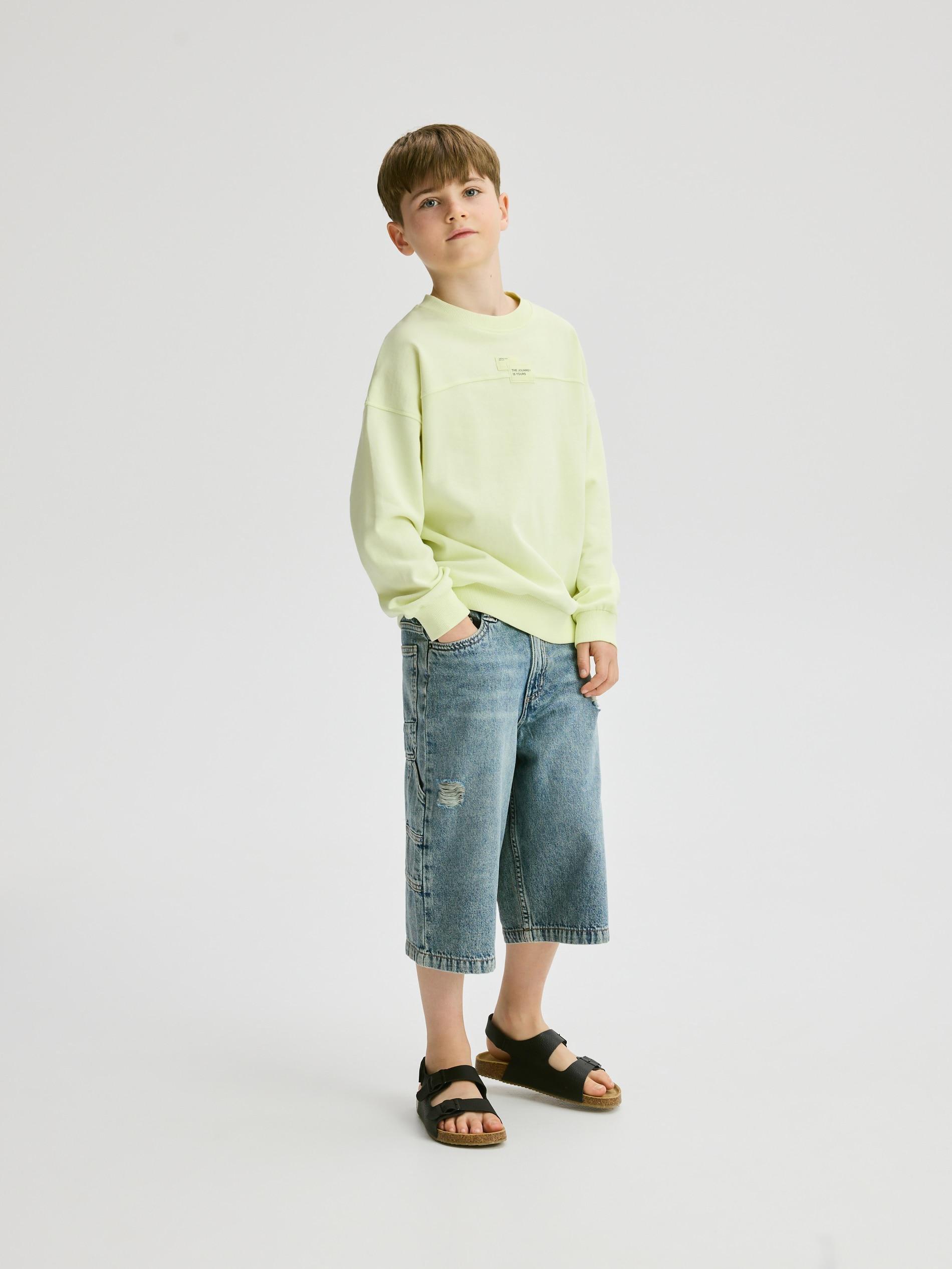 Blue Jeans Denim Shorts, Blue, large image number 0