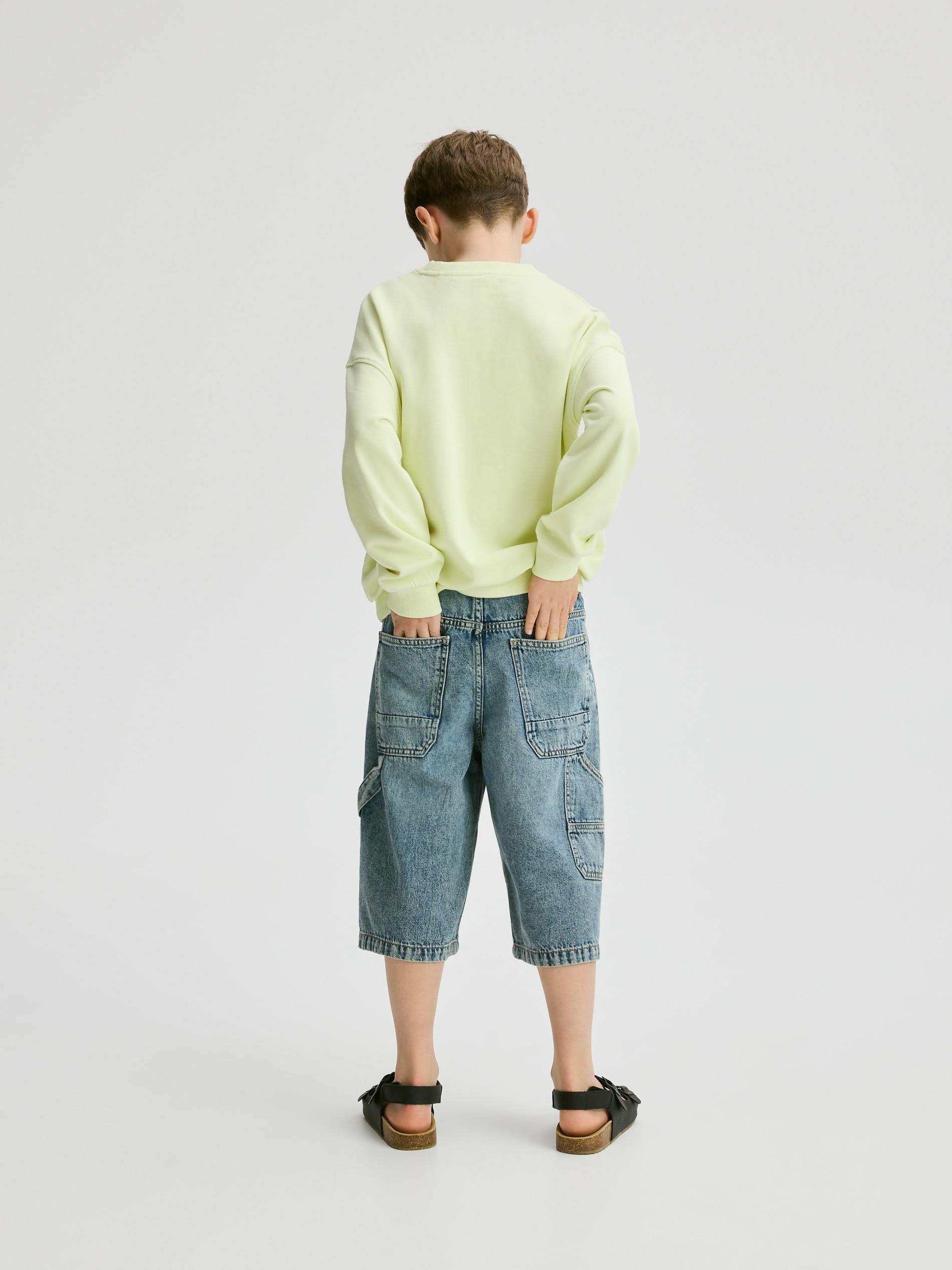 Blue Jeans Denim Shorts, Blue, large image number 4