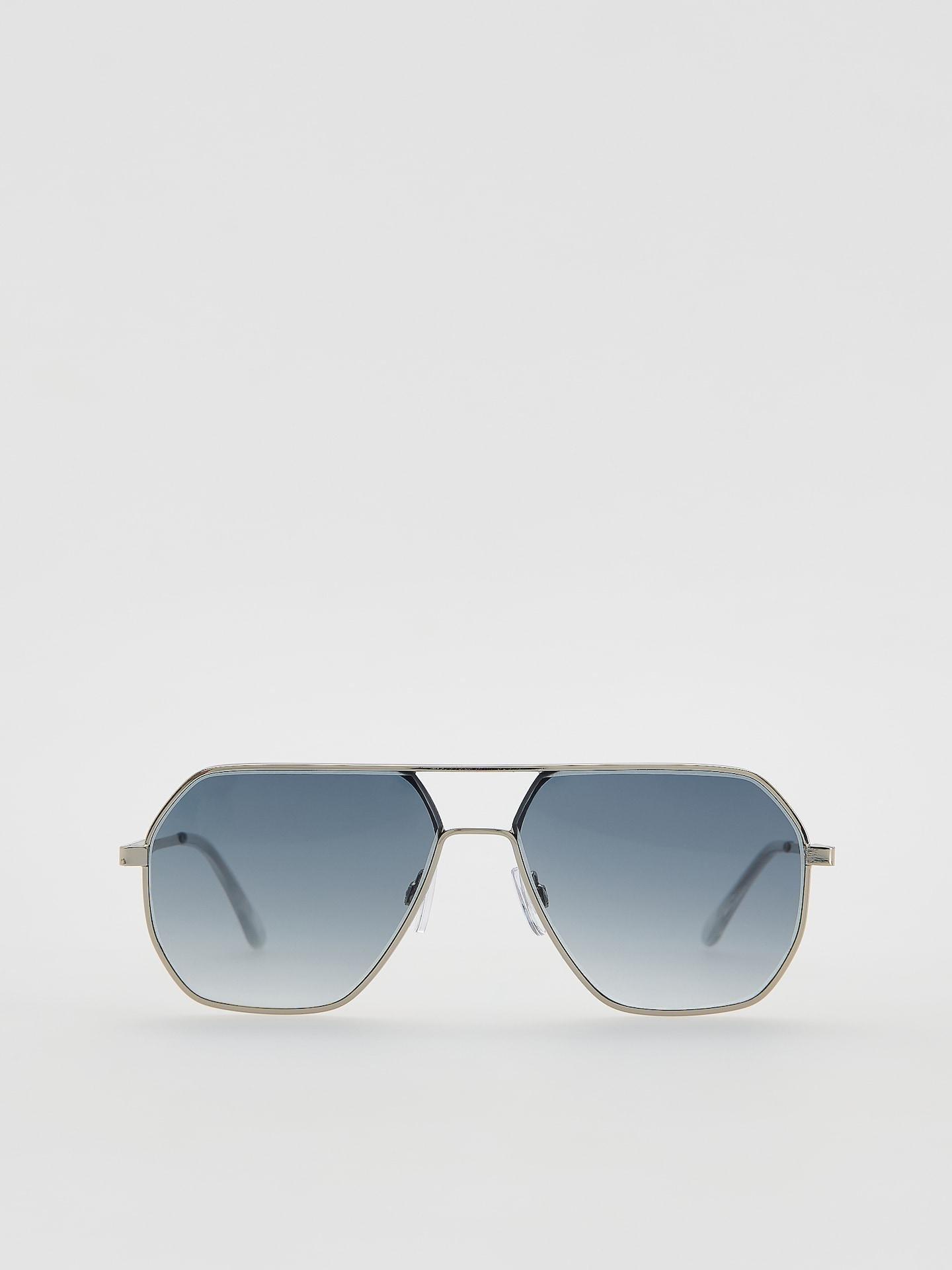 Green Aviator Sunglasses, Turquoise, medium
