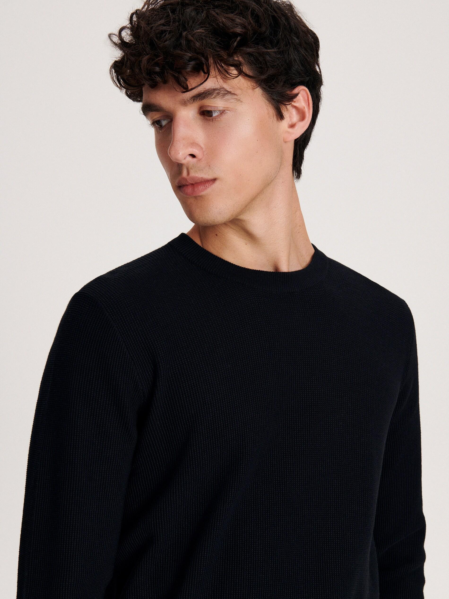 Black Cotton Jumper, , large image number 0