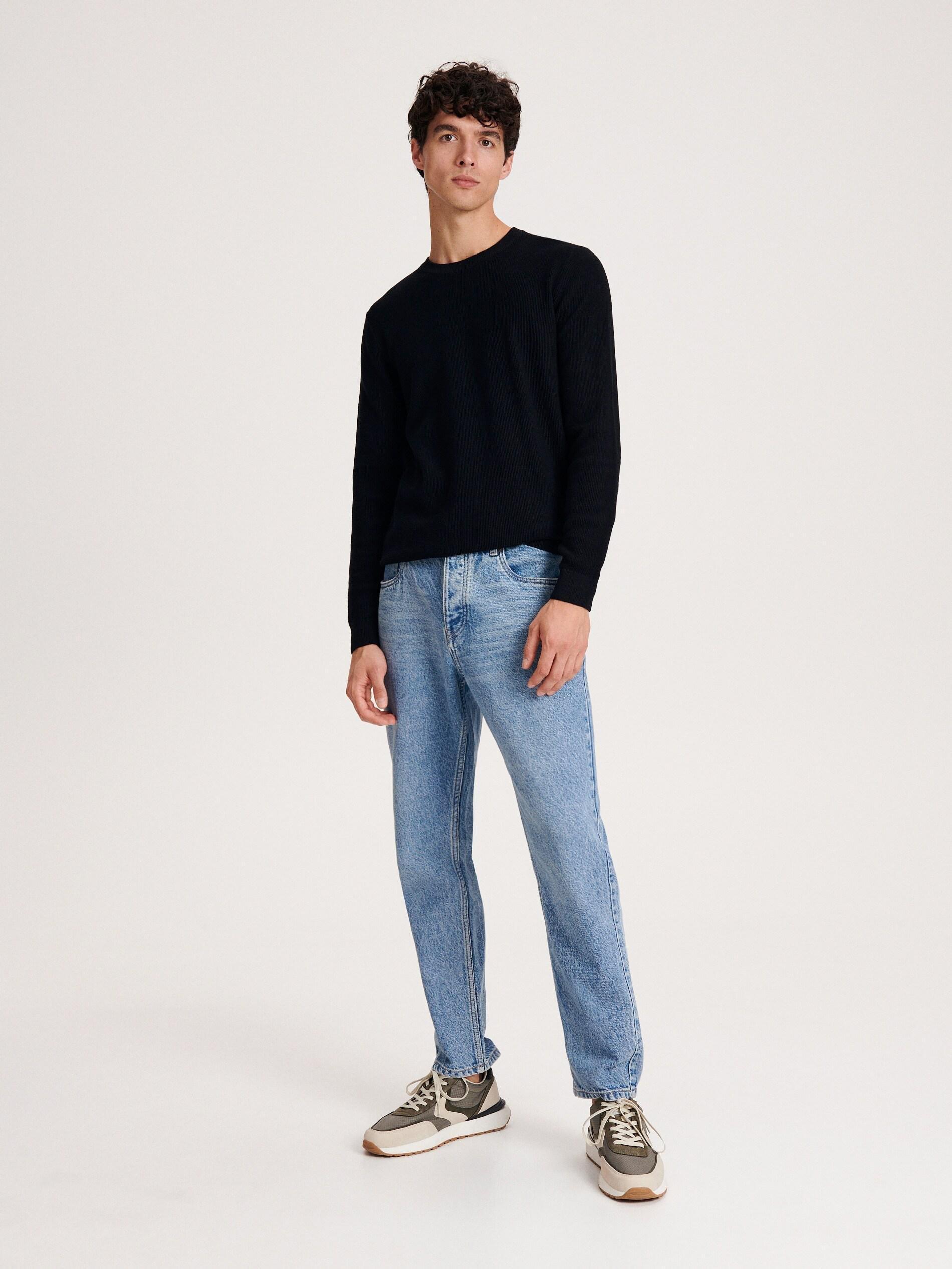Black Cotton Jumper, , large image number 1
