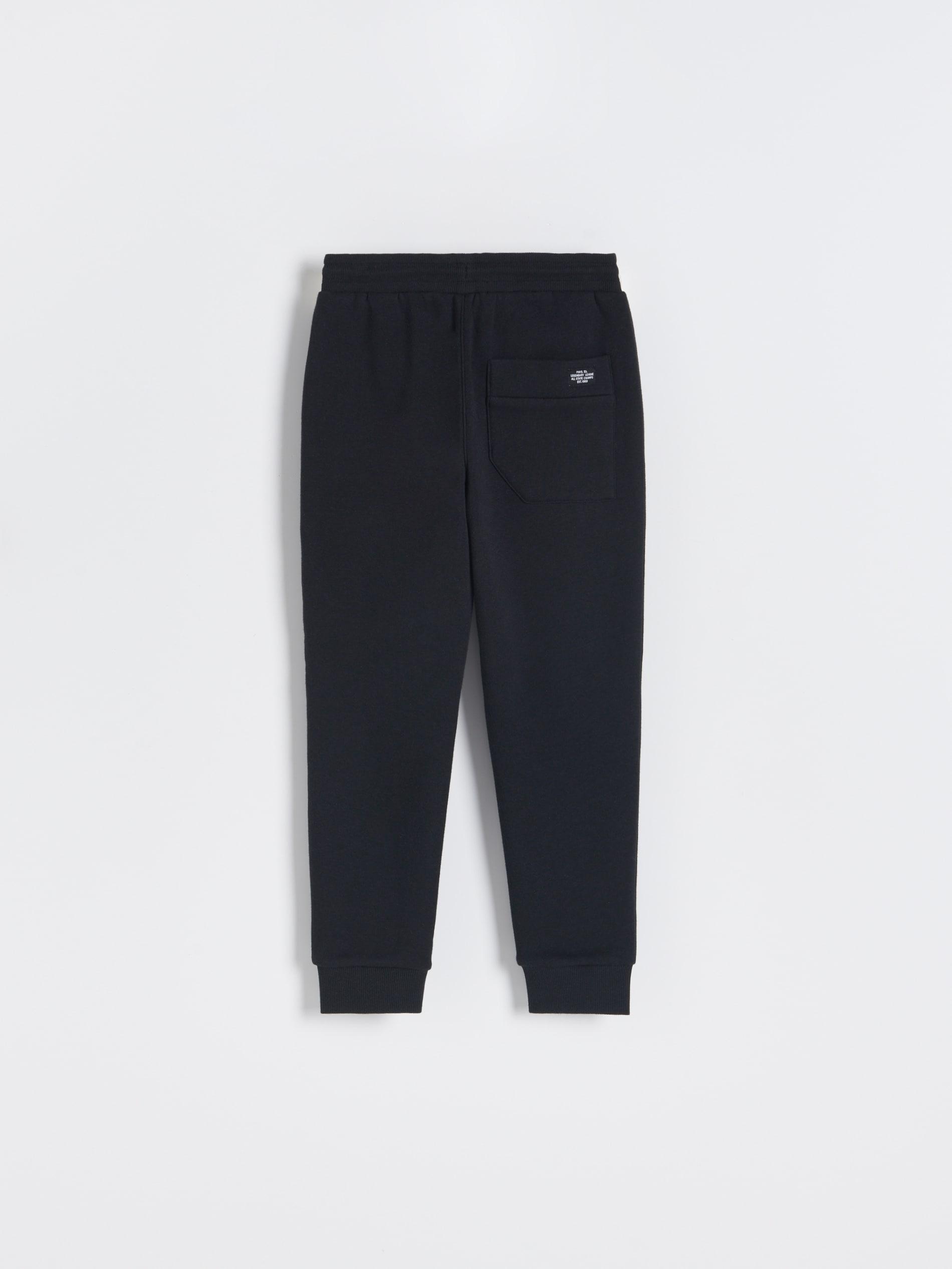 Black Basic Sweatpants, Kids Boys, , large image number 3
