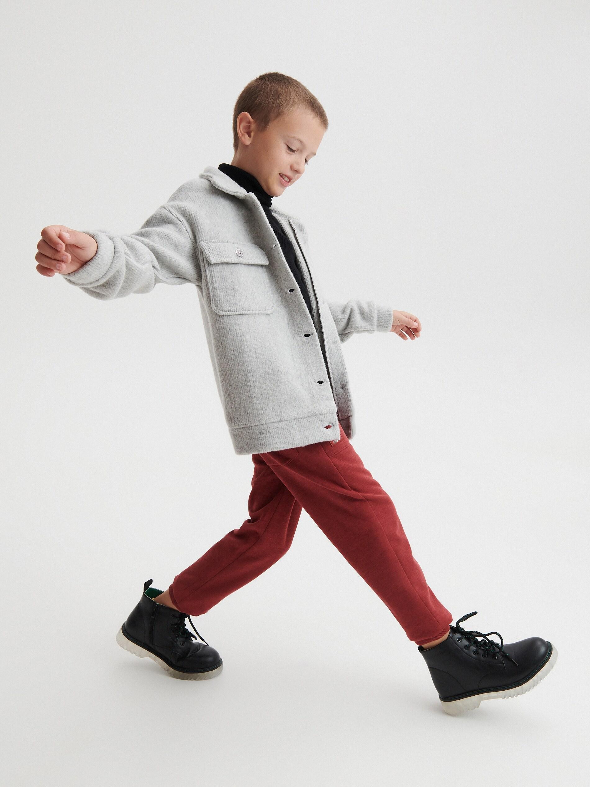 Purple Jersey Joggers, Kids Boys, , large image number 1