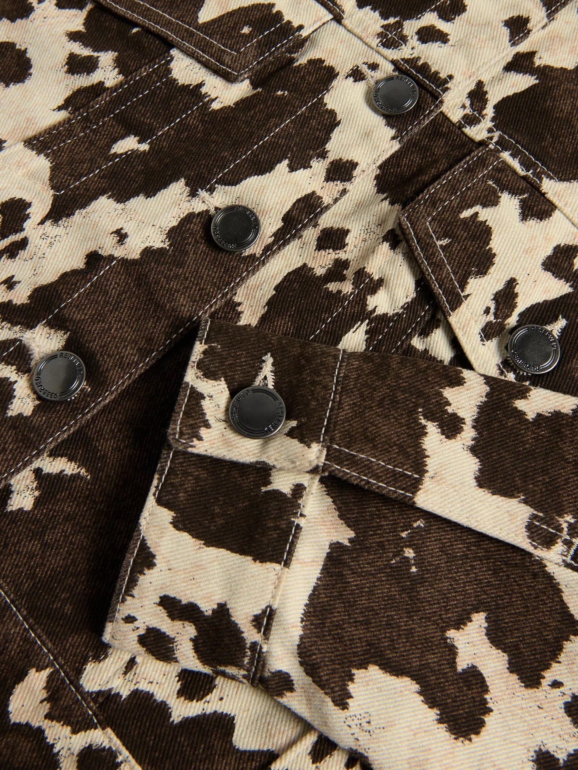 MULTICOLOR Short animal print jacket, , large image number 5