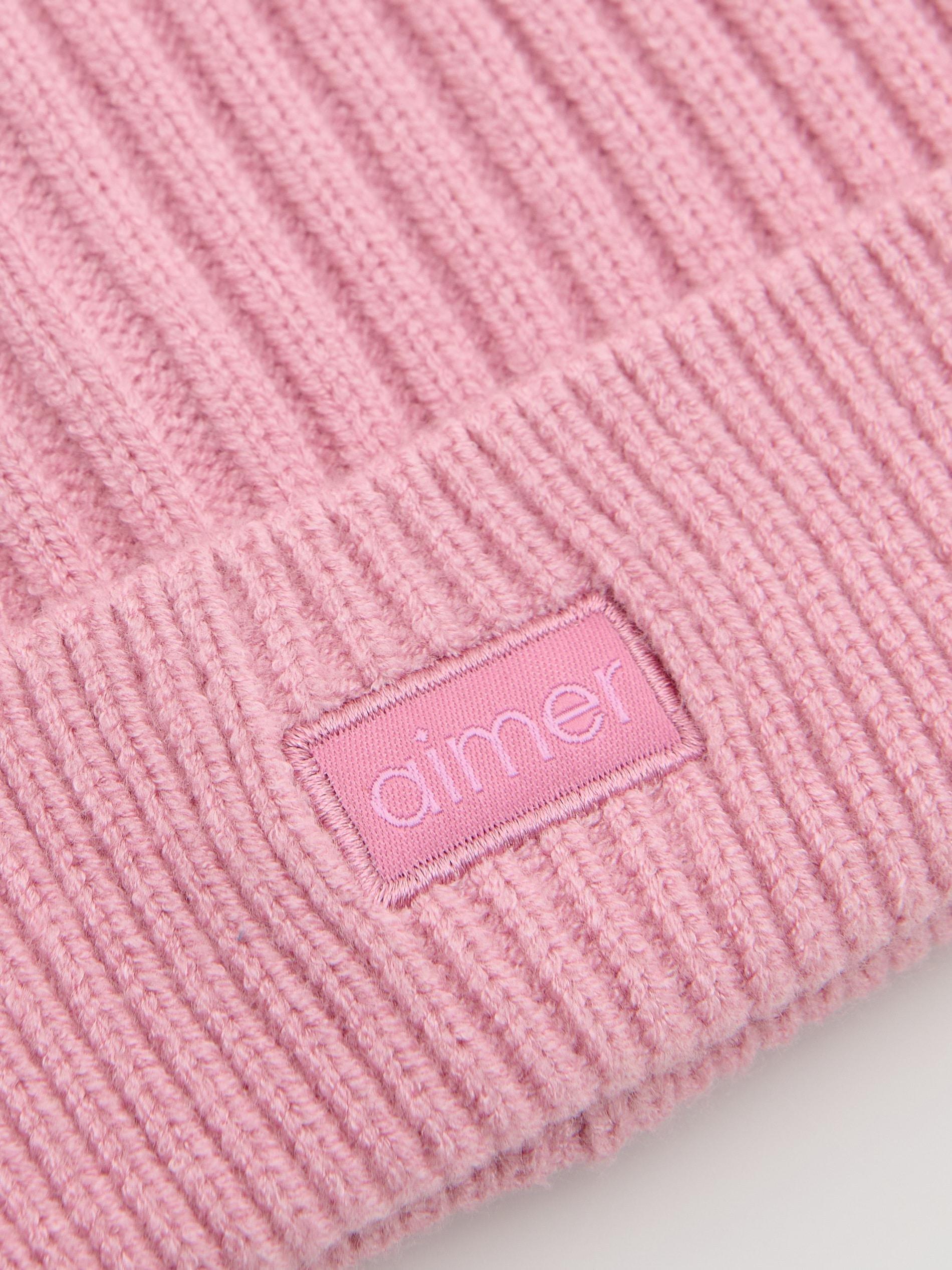 Pink Jersey Beanie Made Of Viscose Blend, , large image number 2