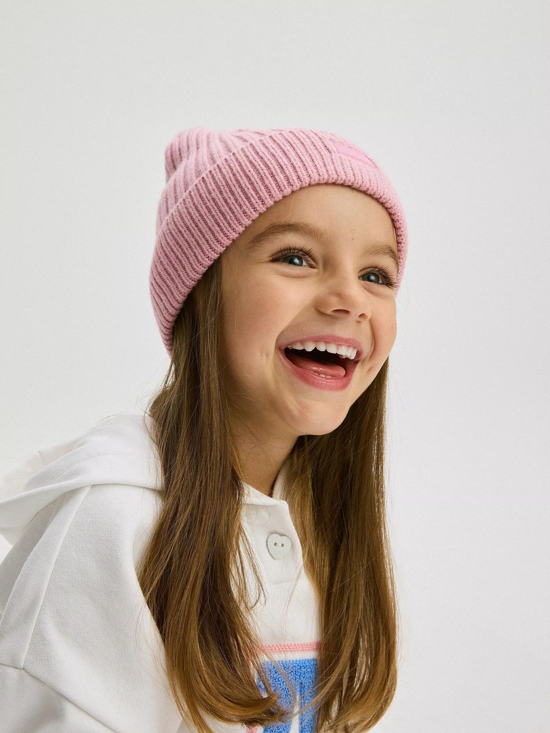 Pink Jersey Beanie Made Of Viscose Blend, , large image number 3