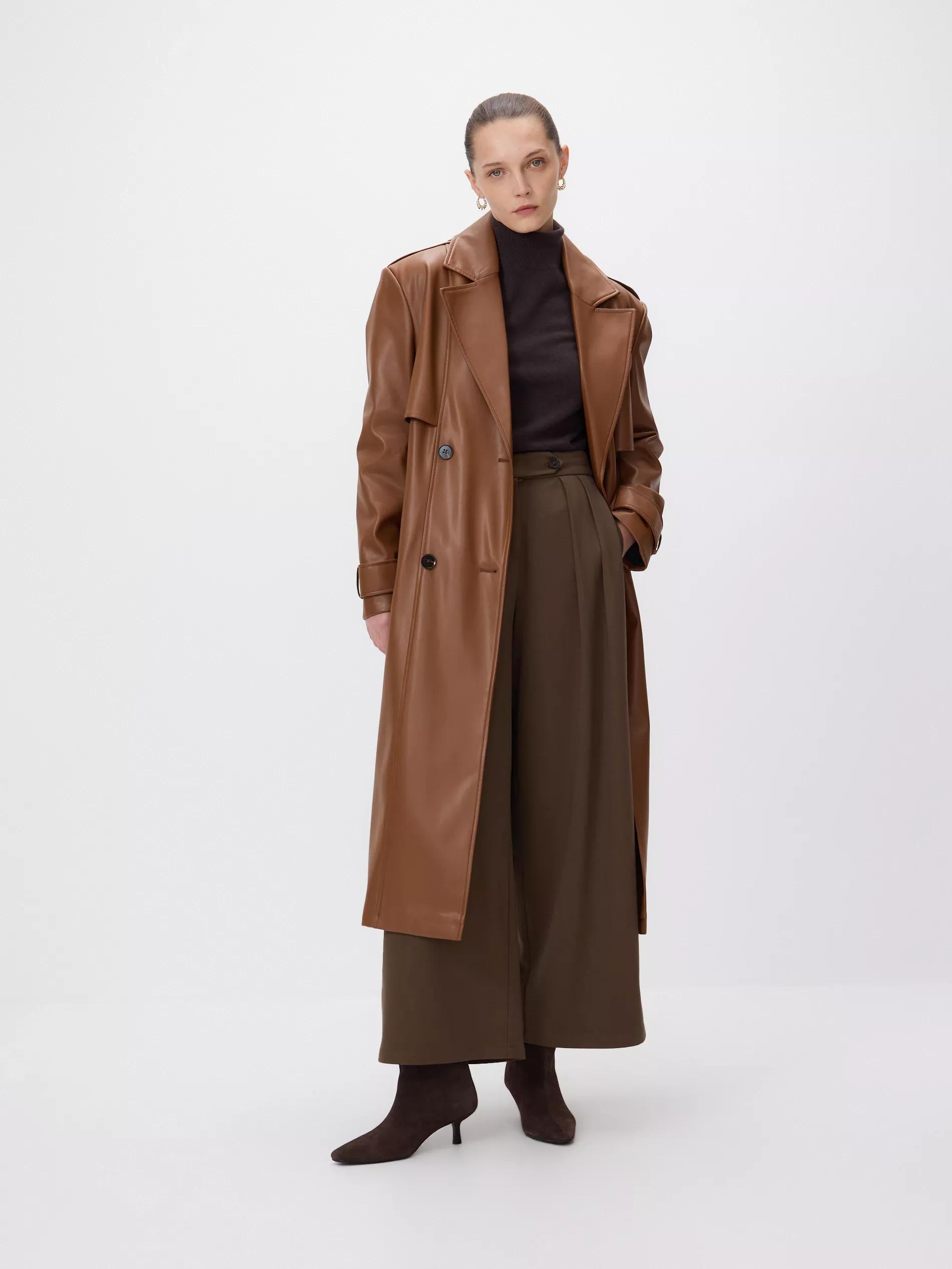 BROWN Wide leg trousers, Brown, large image number 1