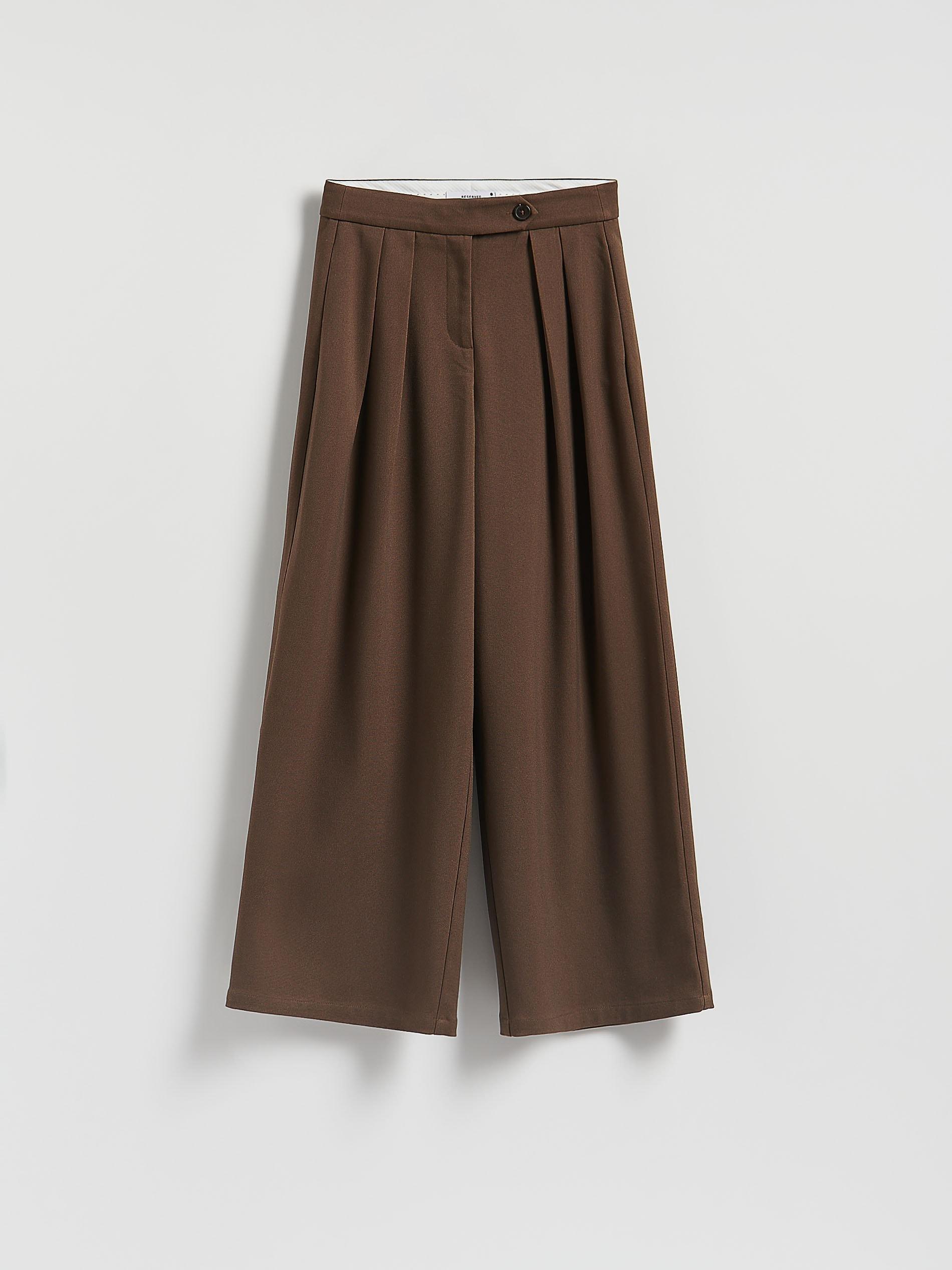 BROWN Wide leg trousers, Brown, large image number 4