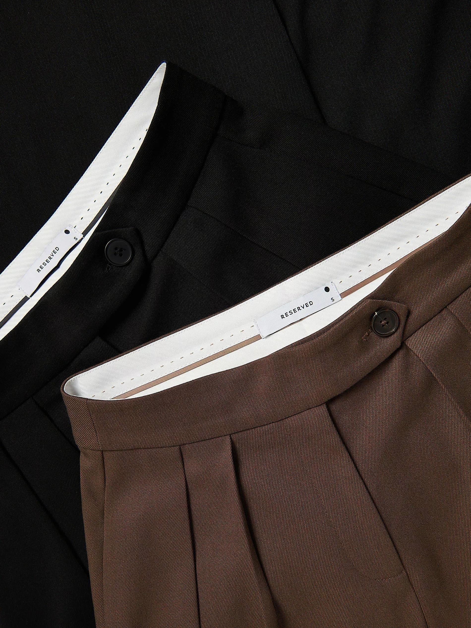BROWN Wide leg trousers, Brown, large image number 5
