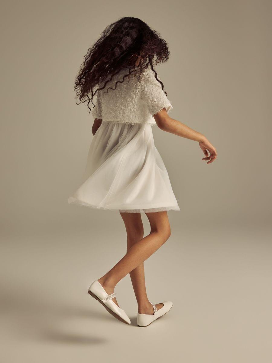 White Dress, Kids Girl, White, large image number 1