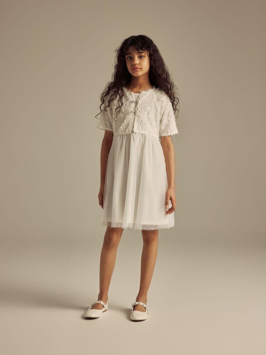 White Dress, Kids Girl, White, large image number 2