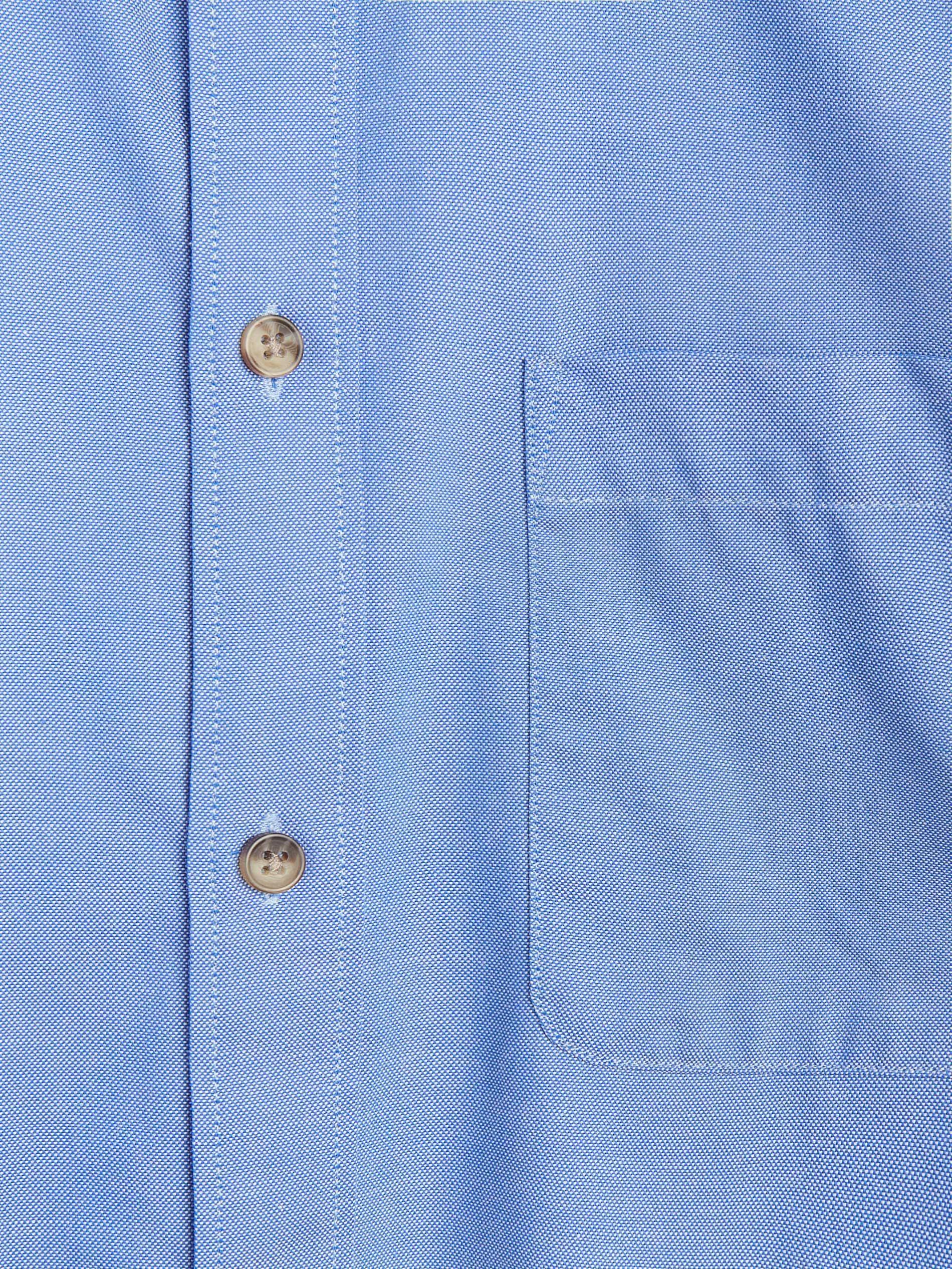 Blue Structured cotton shirt, , large image number 5