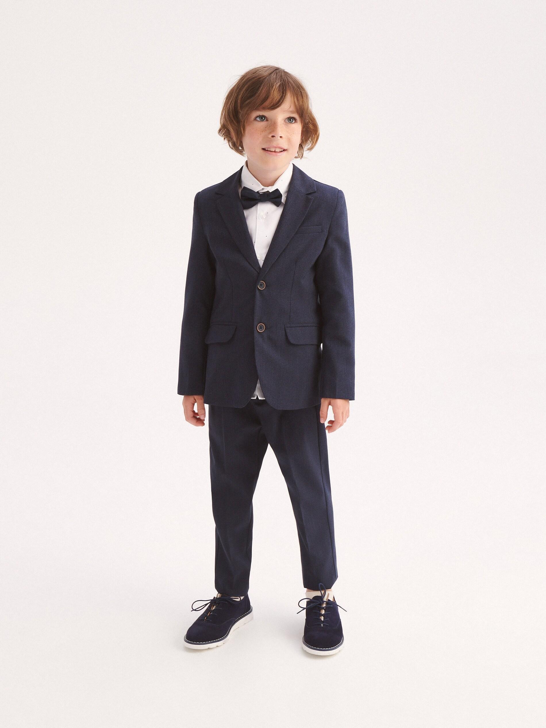White Elegant Shirt With Bow Tie, Kids Boys, , large image number 2